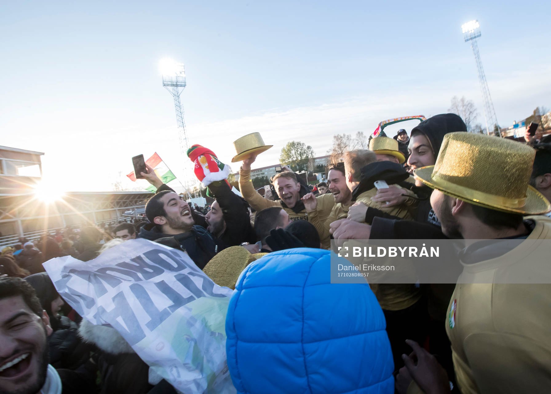 Dalkurds supporters jublar