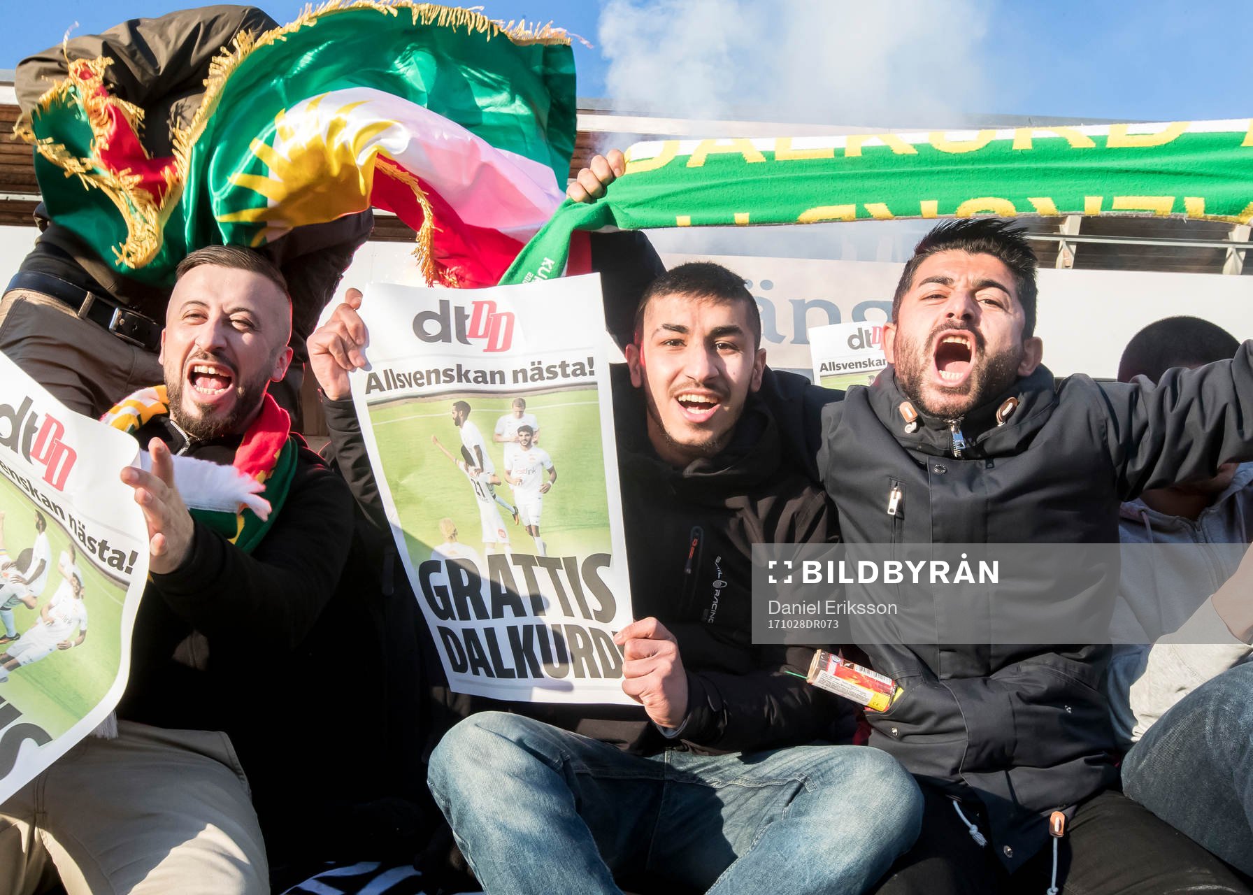 Dalkurds supporters jublar