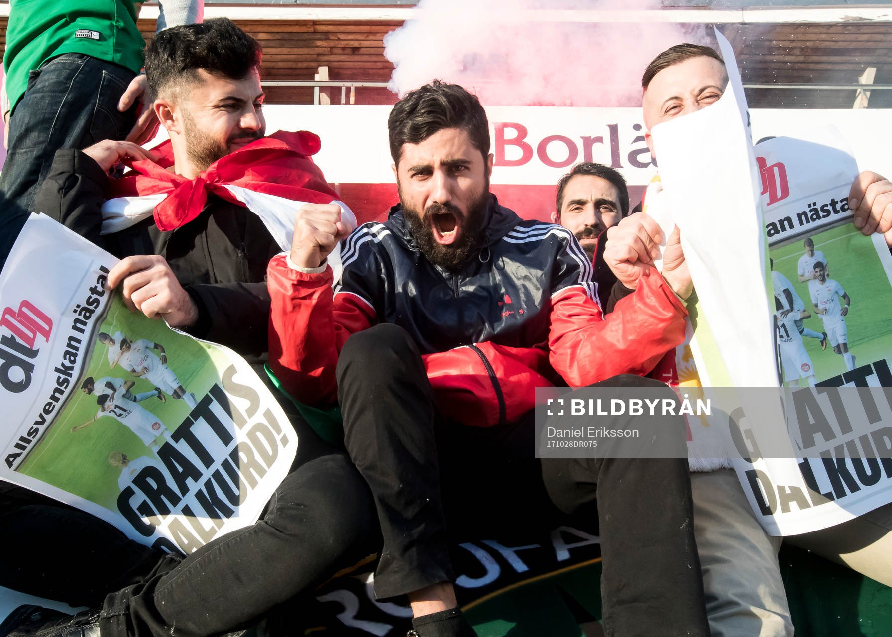 Dalkurds supporters jublar