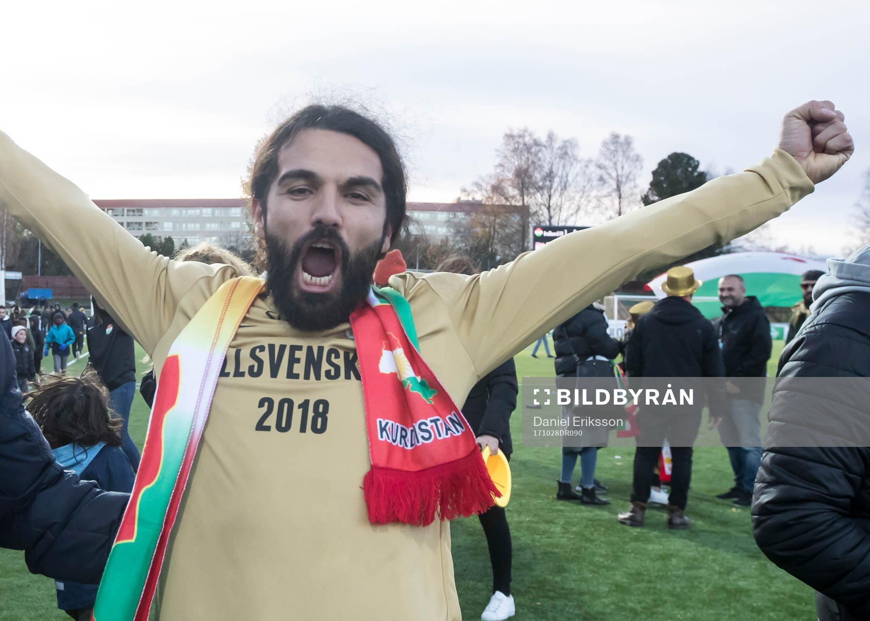 Dalkurds spelare jublar