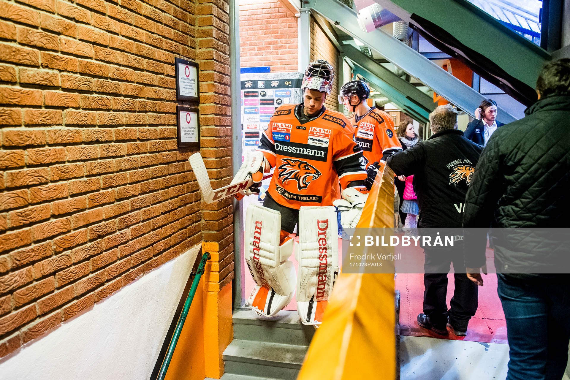 Goaltender Ole Morten Furseth of Frisk Asker looks dejected