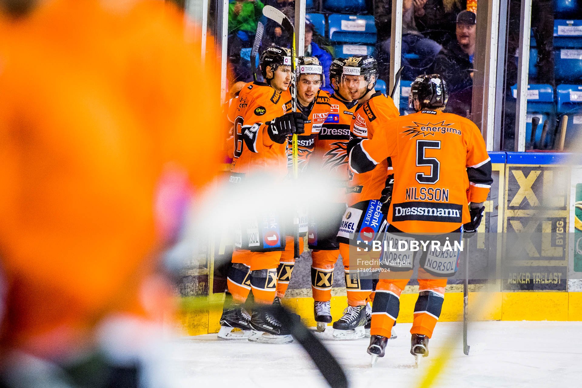 Mikkel Seiergren Christiansen of Frisk Asker celebrates