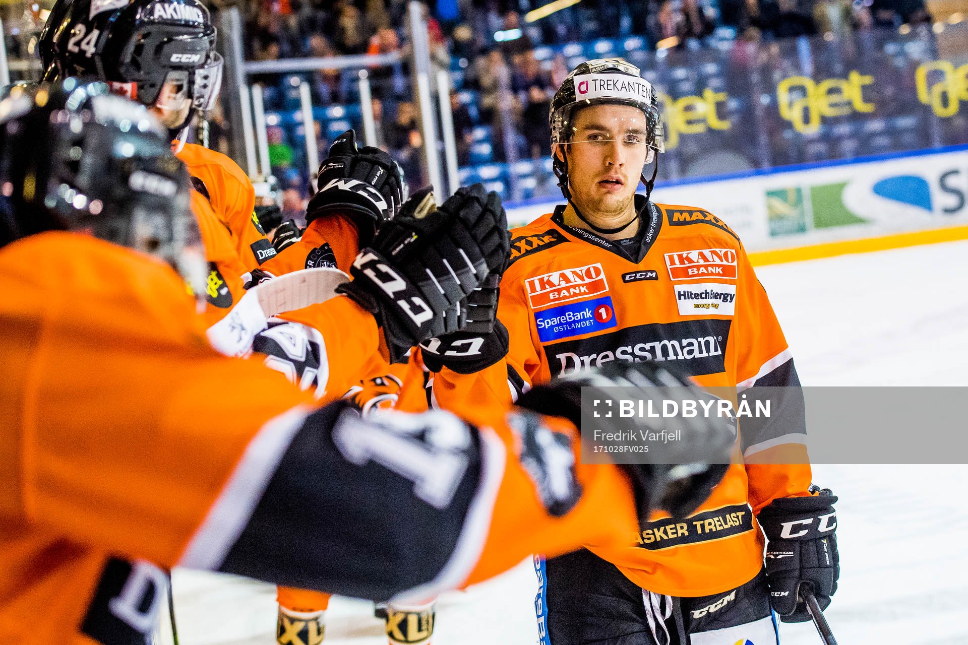 Mikkel Seiergren Christiansen of Frisk Asker celebrates
