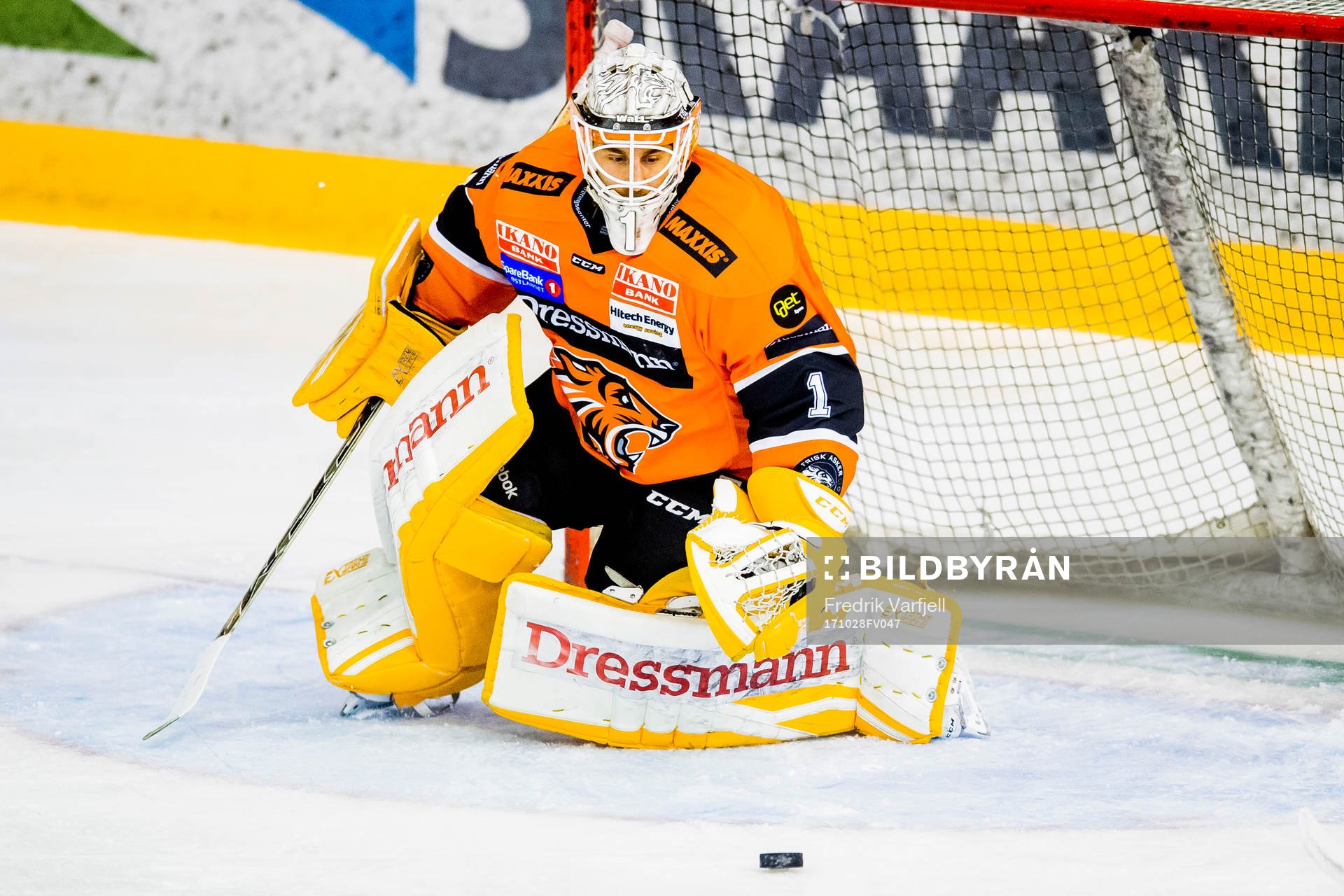 Goaltender Nicklas Tobias Dahlberg of Frisk Asker