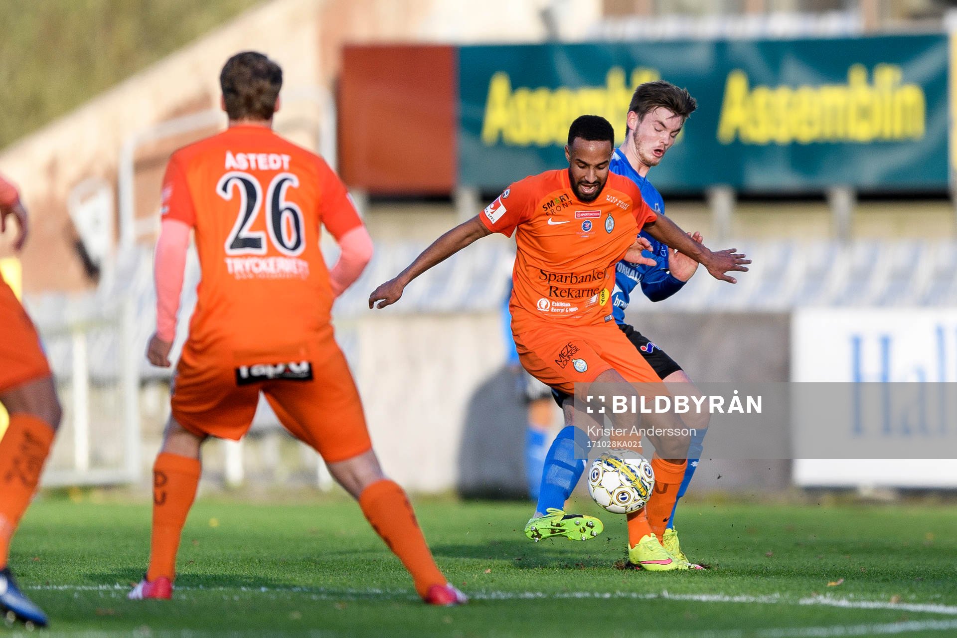 AFC Eskilstunas Ferid Ali och Halmstads Jonathan Svedberg