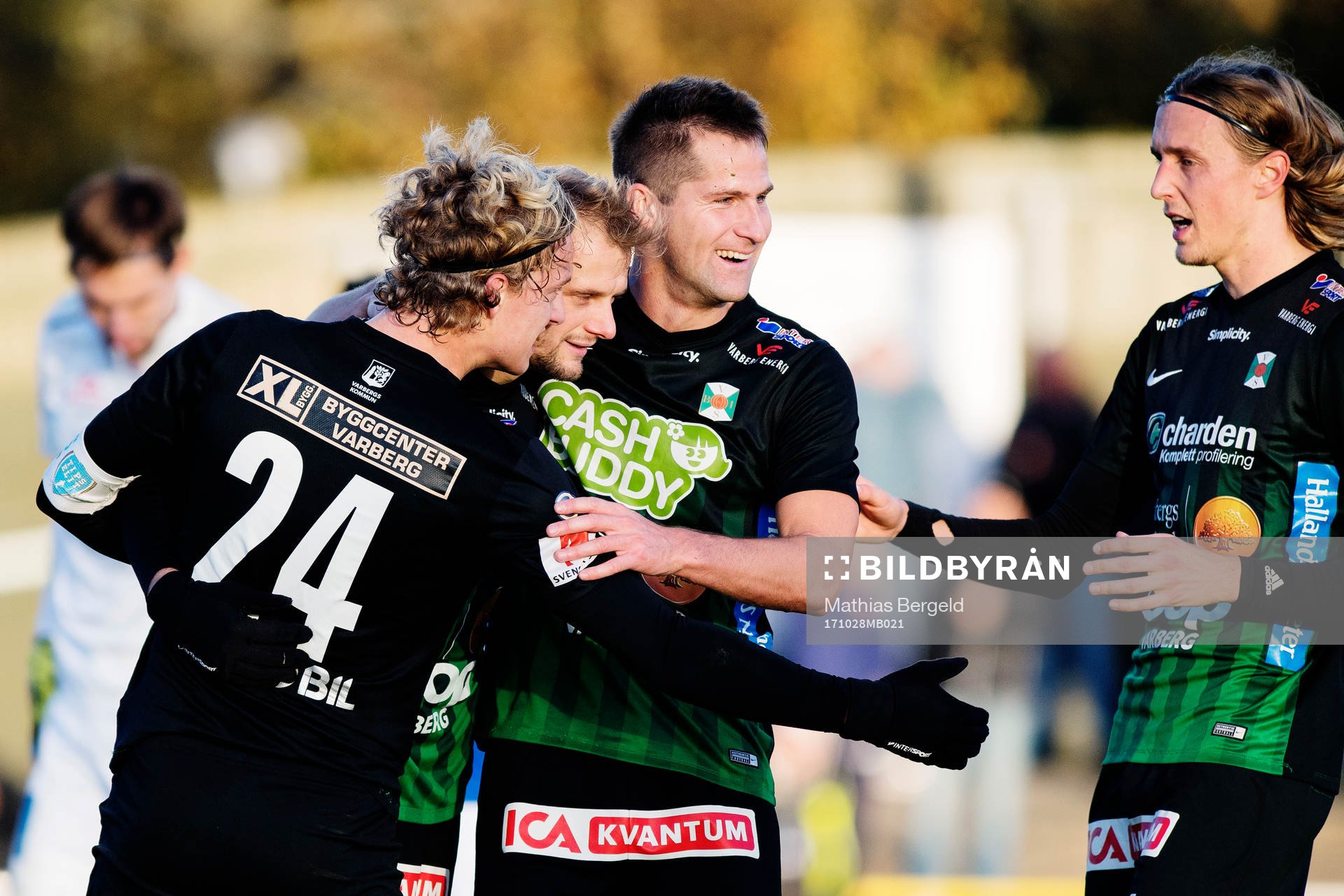 Varbergs Gustav Berggren, målskytten Jakob Olsson, Gabriel