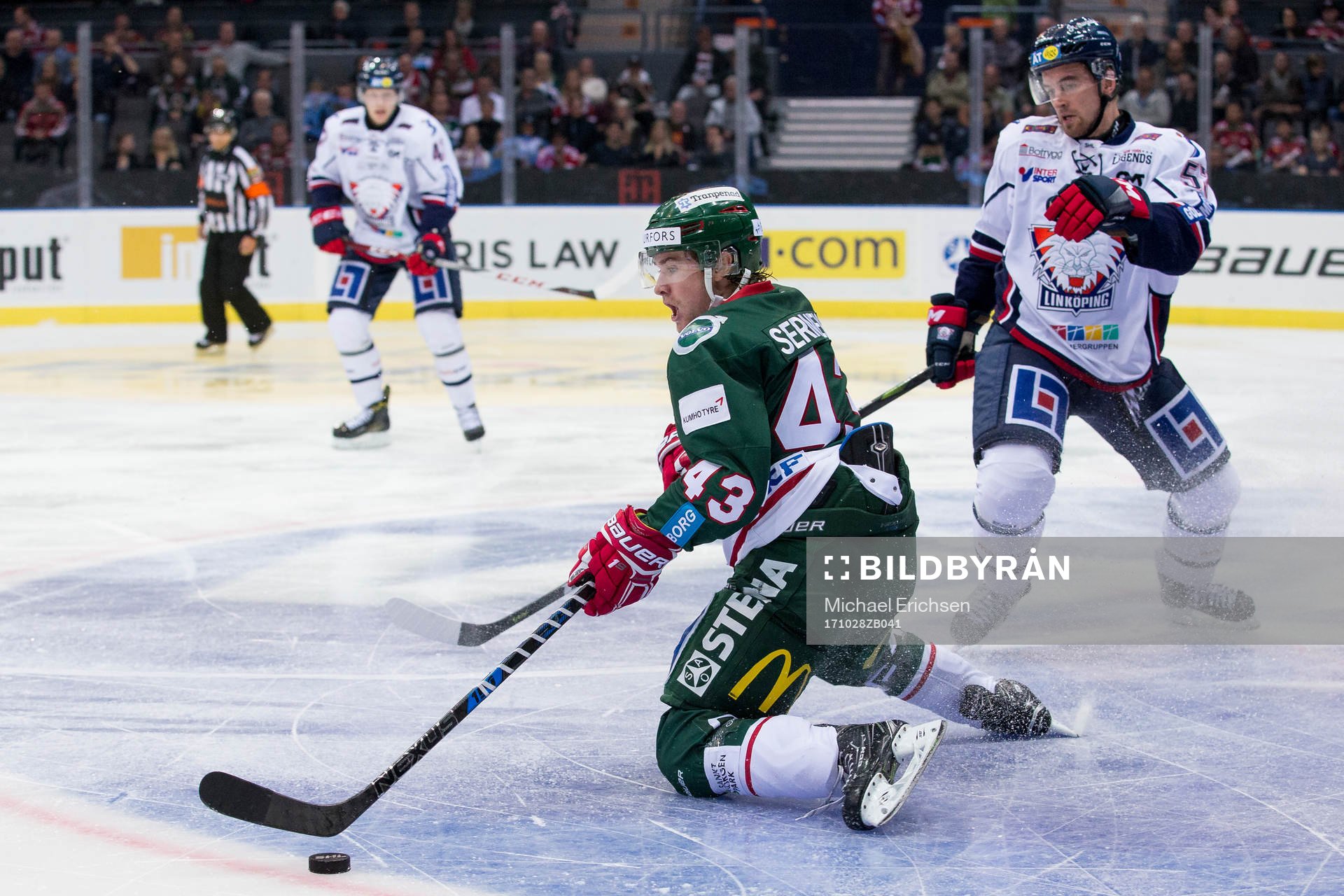 Frölundas Jesper Emanuelsson mot Linköpings Kristian