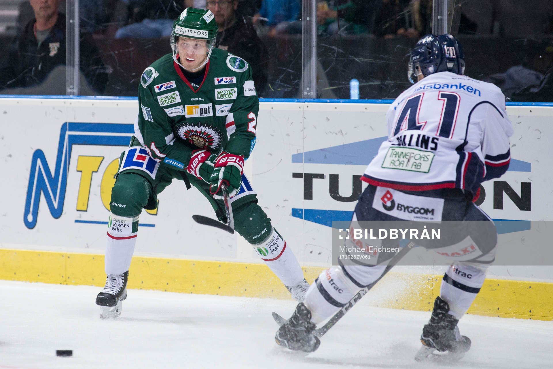 Frölundas Christoffer Ehn mot Linköpings Chad Billins
