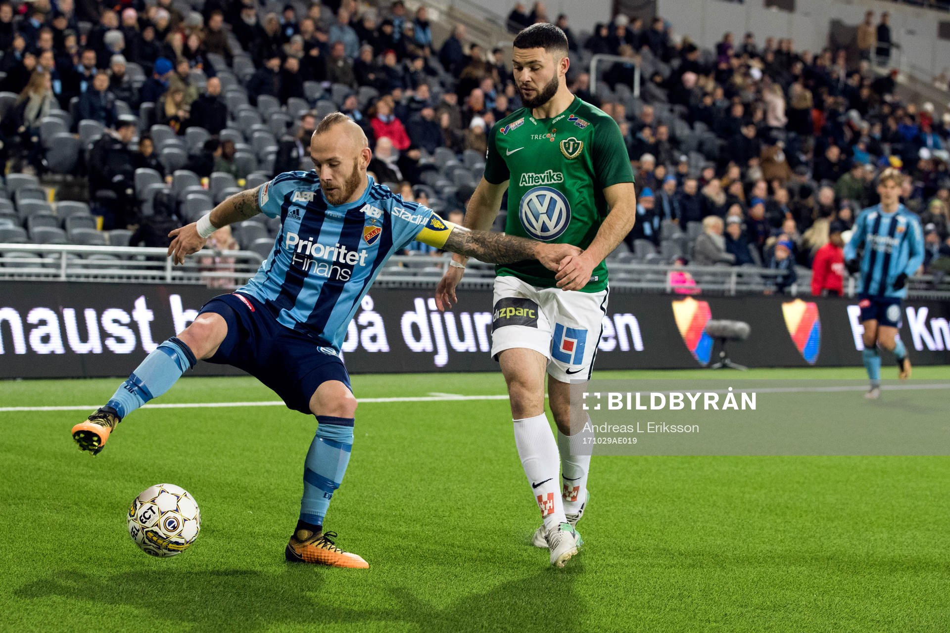 Djurgårdens Magnus Eriksson och Jönköpings Jonathan