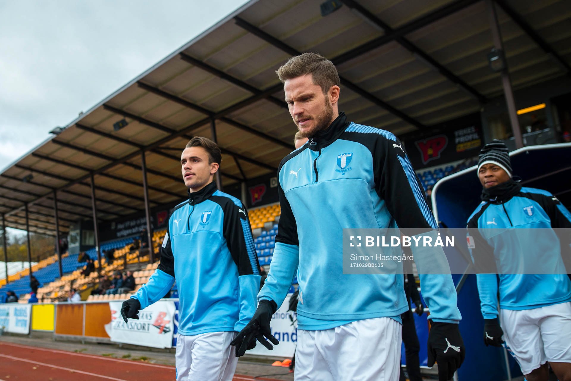 Malmö FFs Lasse Nielsen före fotbollsmatchen i