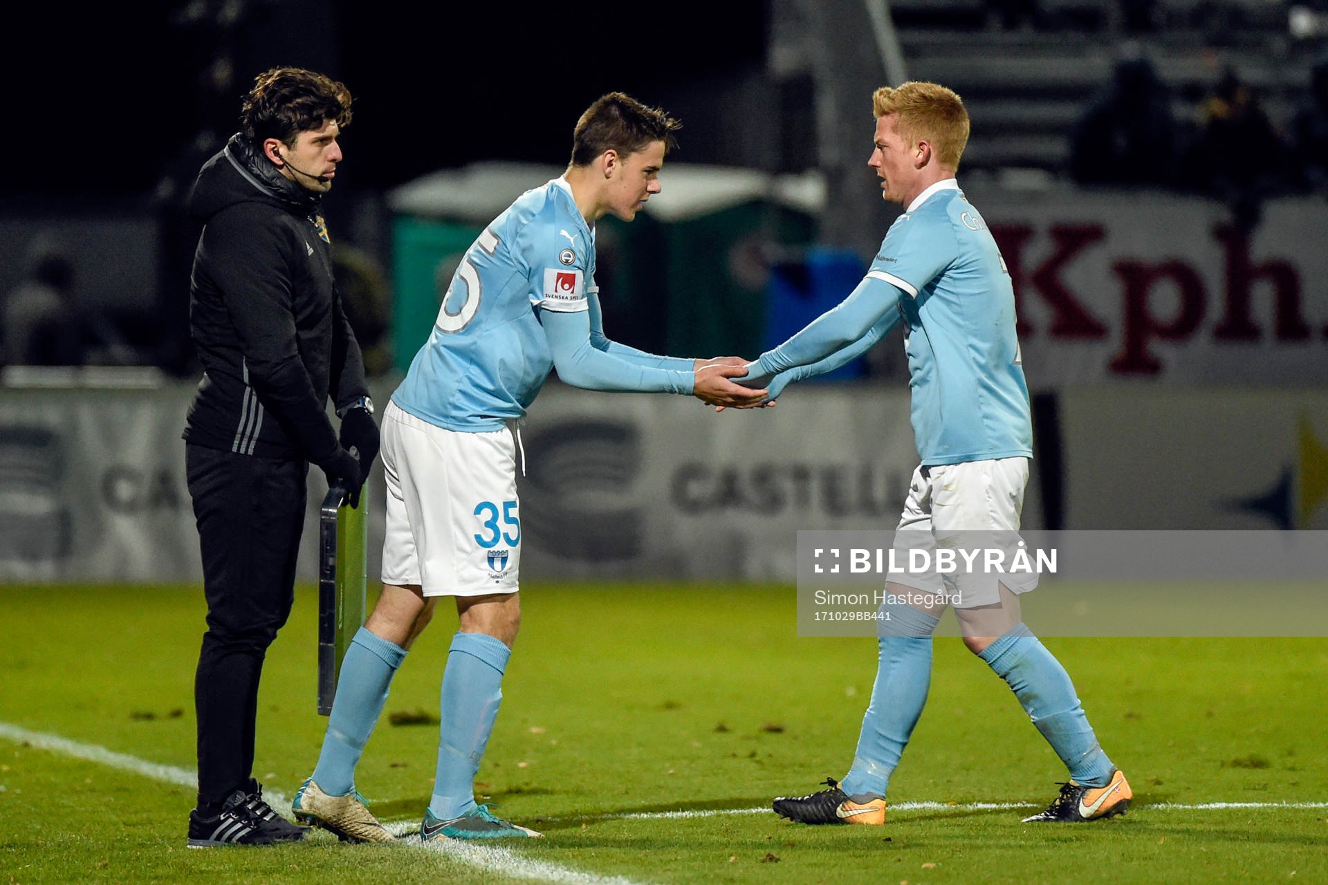 Malmö FFs Samuel Adrian och Anders Christiansen byter