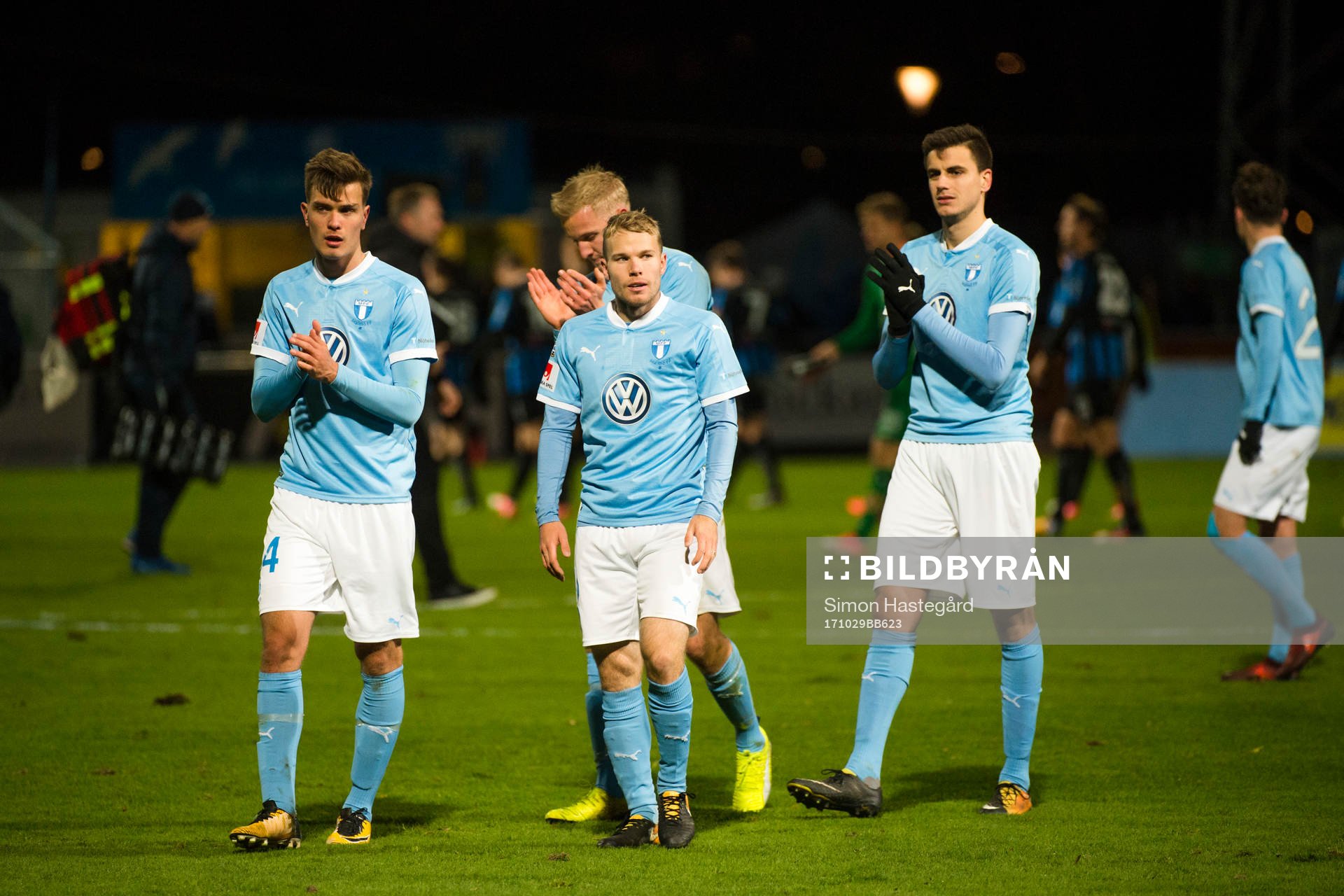 Malmö FFs Pavle Vagic , Franz Brorsson , Oscar Lewicki och