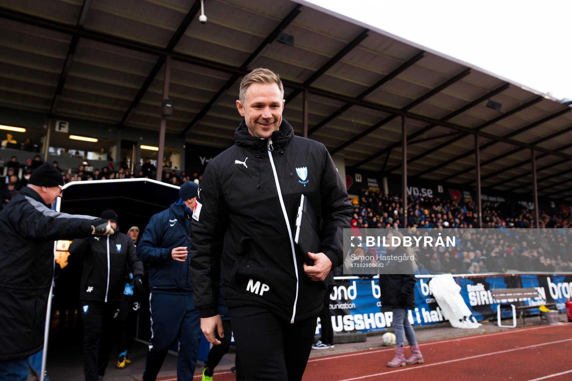 Malmö FFs tränare Magnus Pehrsson före fotbollsmatchen i