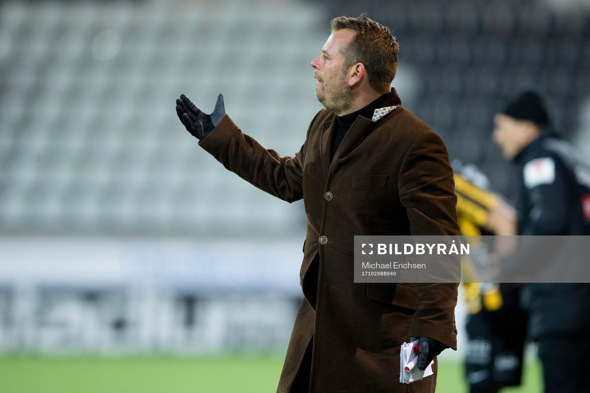 Häckens tränare Mikael Stahre under fotbollsmatchen i allsvenskan mellan Häcken och Kalmar den 29 oktober 2017 i Göteborg.
