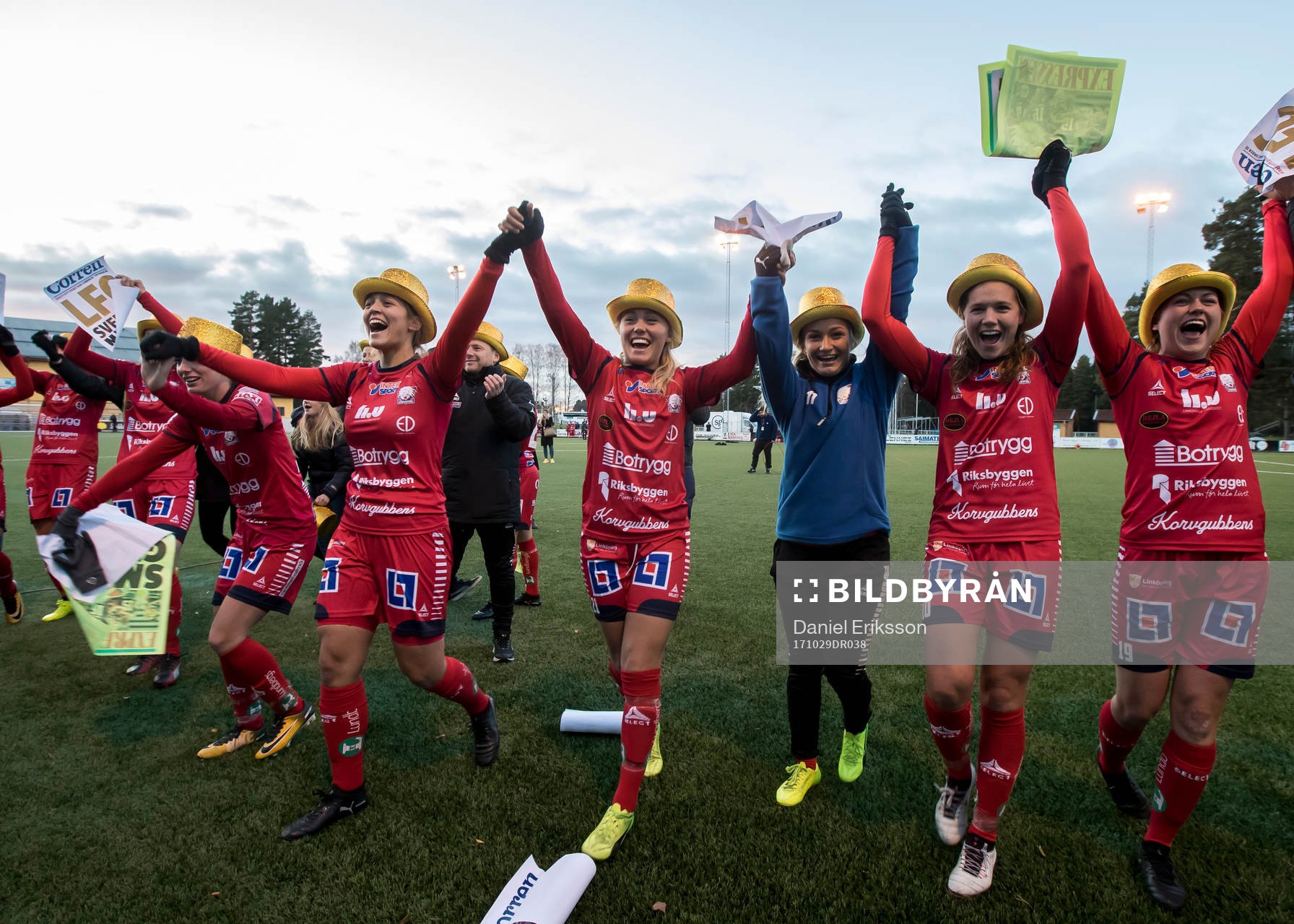 Linköpings spelarna jublar