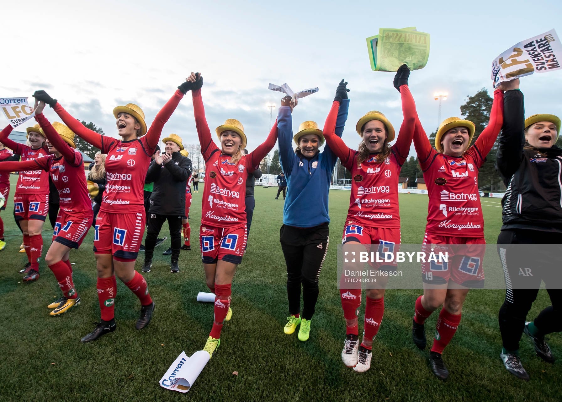 Linköpings spelarna jublar