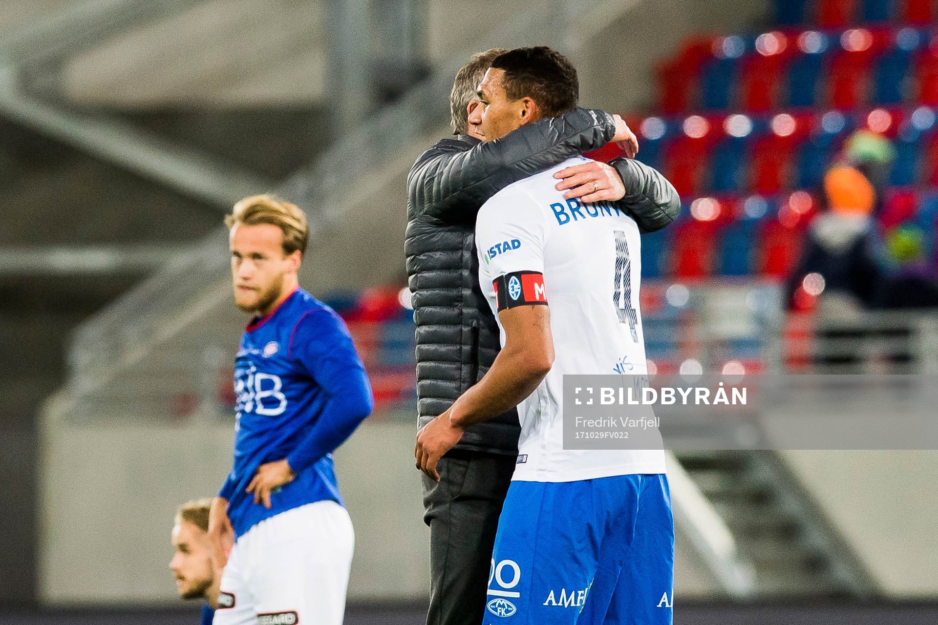 Ole Gunnar Solskjær, manager of Molde and Ruben Gabrielsen