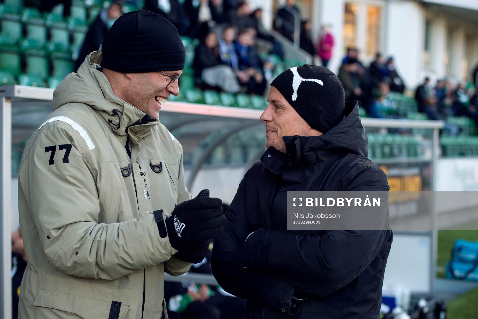 Sundsvalls tränare Joel Cedergren och Hammarbys tränare