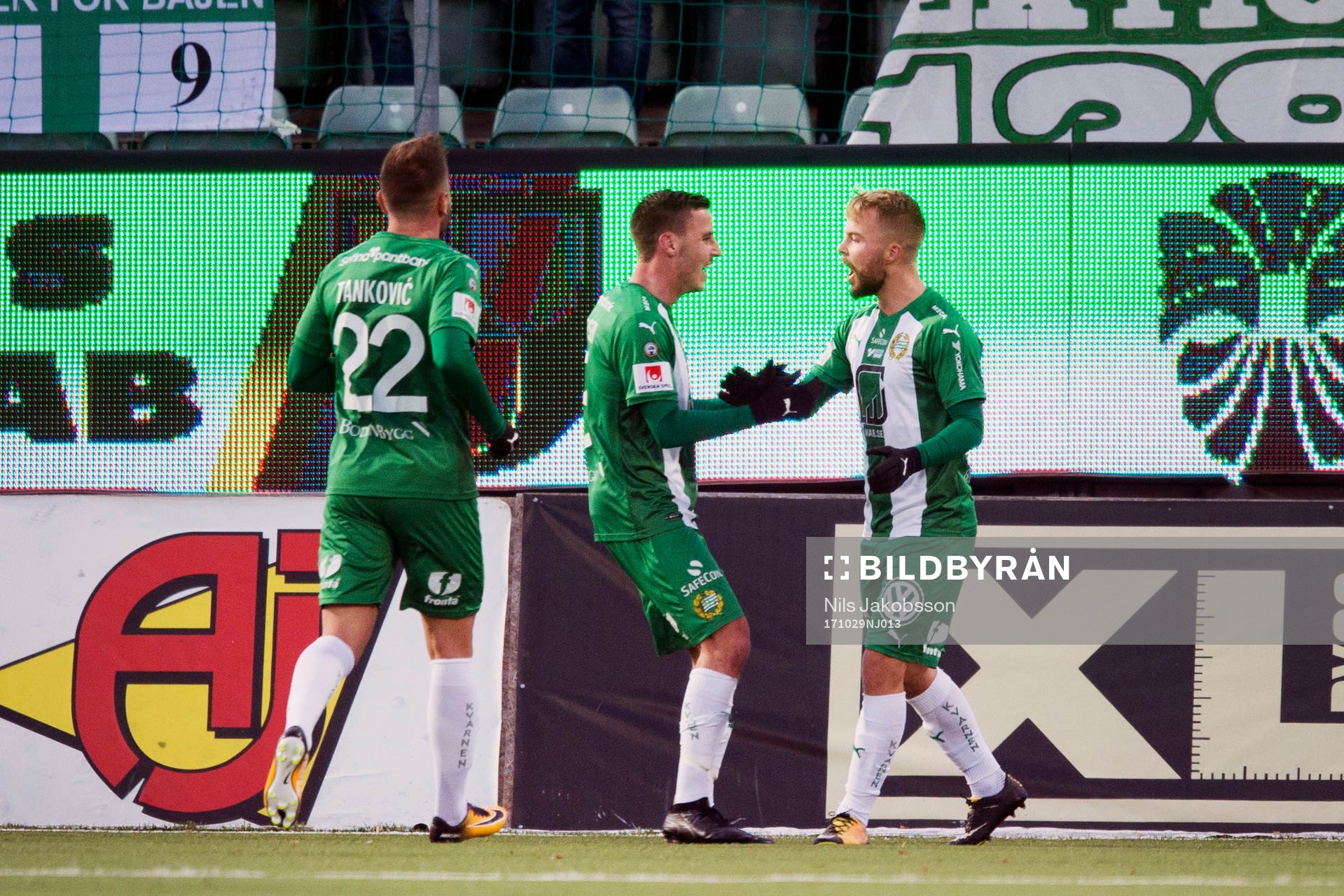 Hammarbys Muamer Tankovic, Jeppe Andersen och Sander