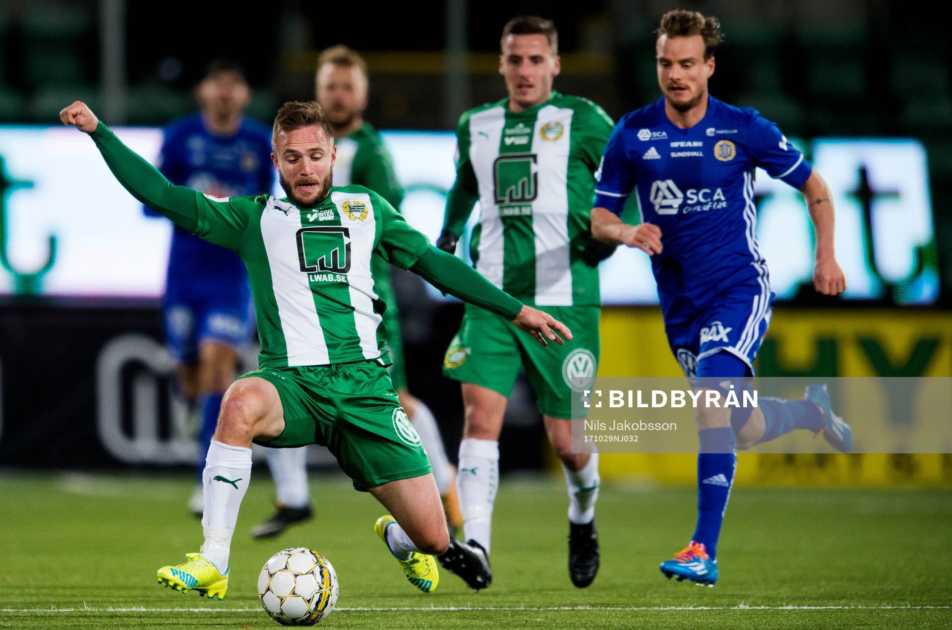 Hammarbys Mats Solheim och Sundsvalls Eric Larsson