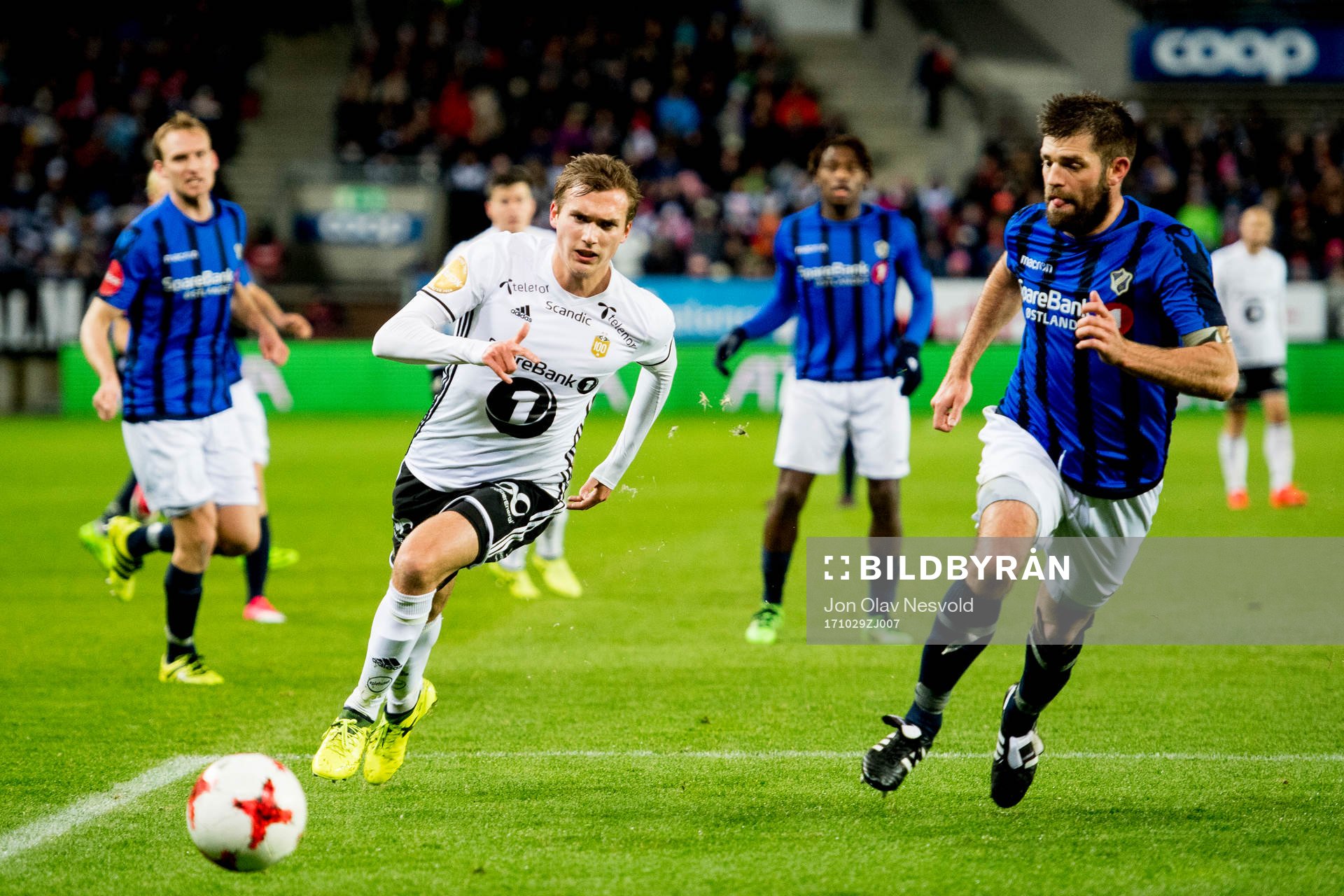 Johan Lædre Bjørdal of Rosenborg and Morten Morisbak