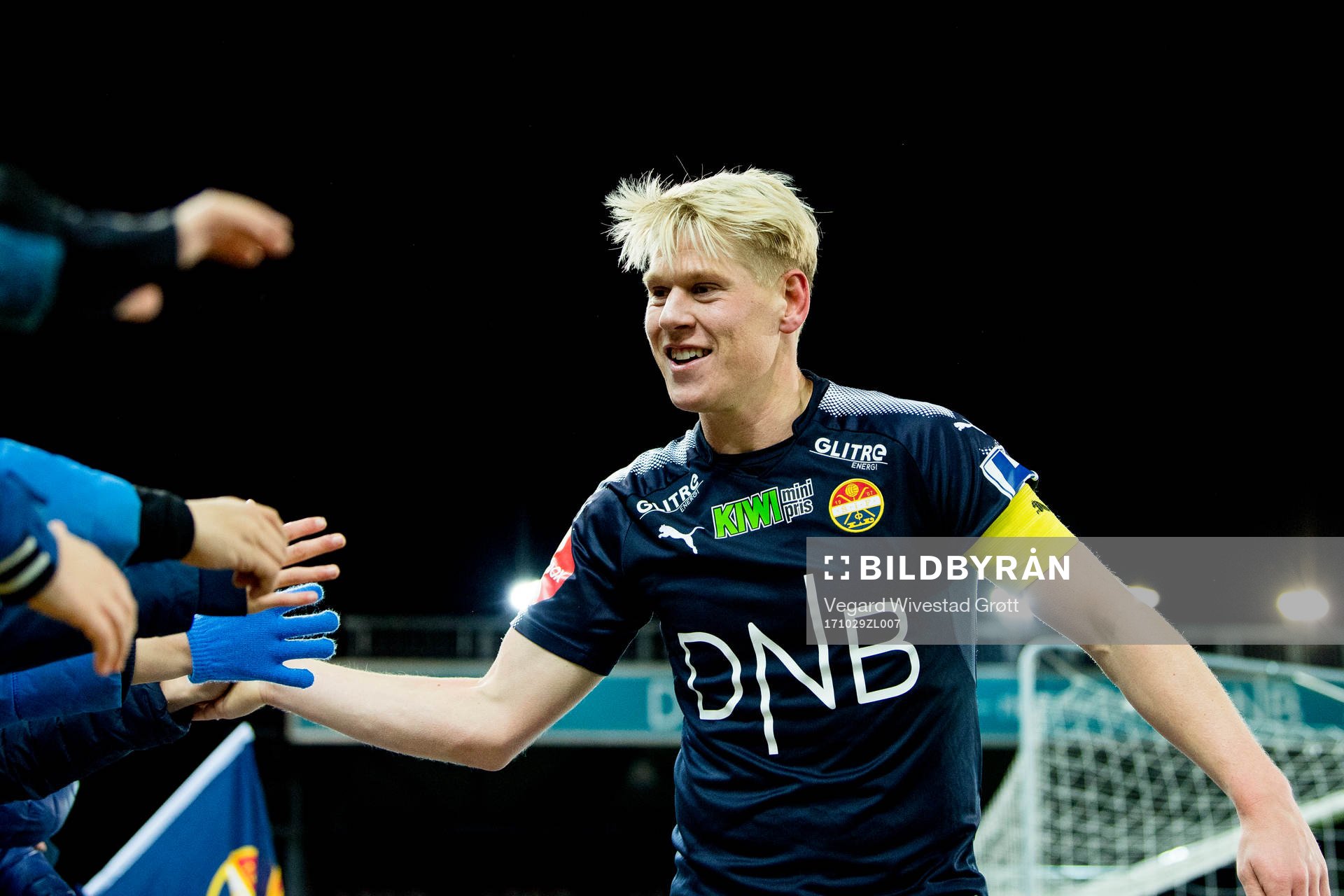 Jakob Glesnes of Strømsgodset after the Eliteserien match between Strømsgodset and Sogndal on October 29, 2017 in Drammen.