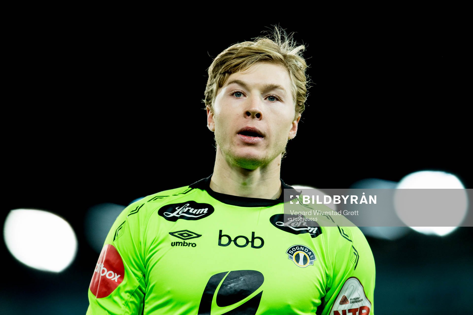 Goalkeeper Mathias Dyngeland of Sogndal