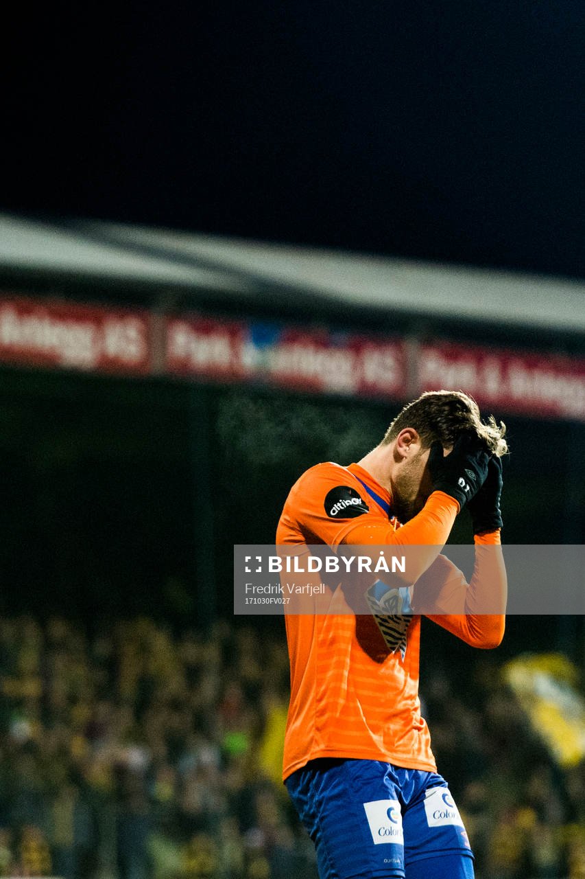 Athanasios Papazoglou of Aalesund reacts