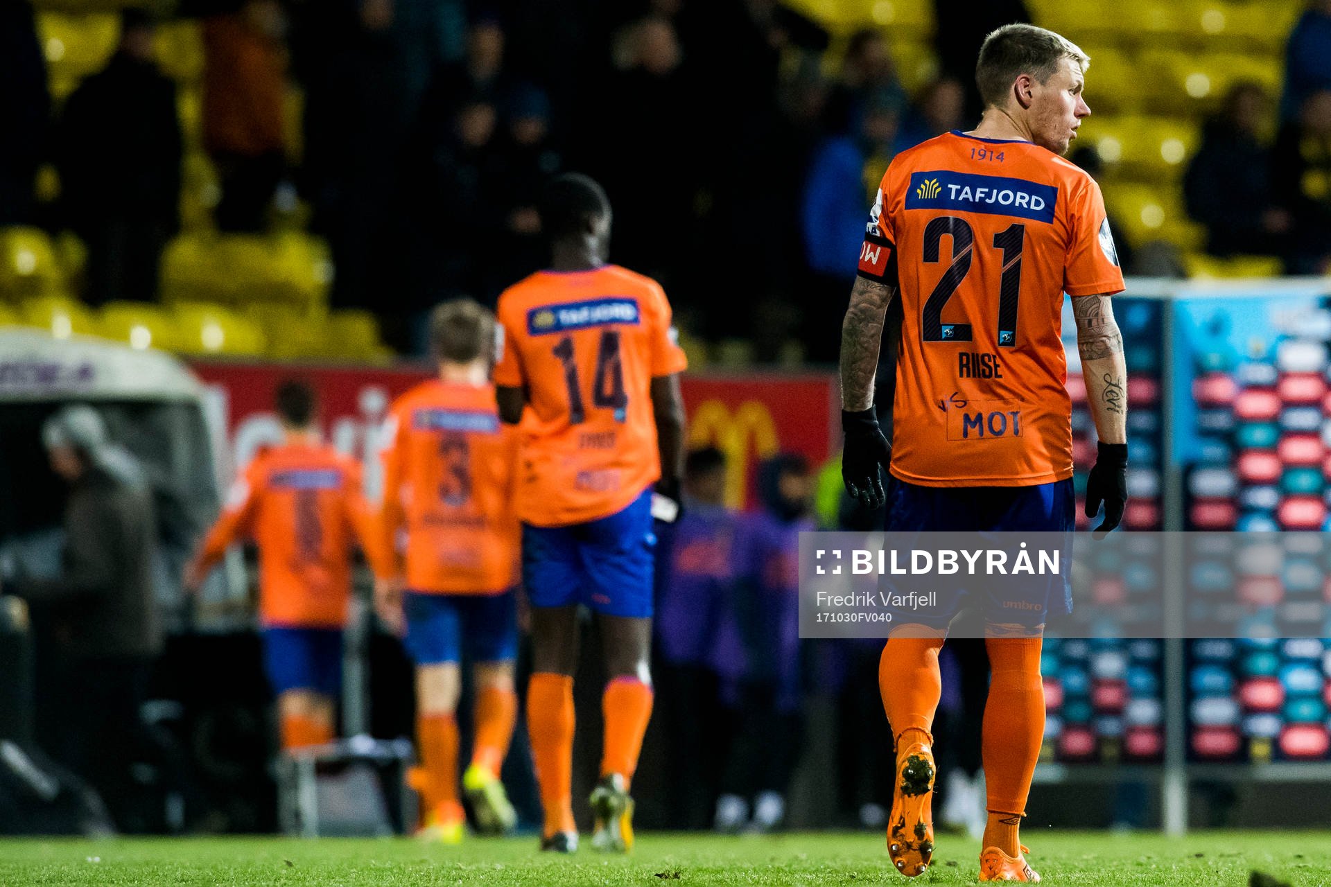 Bjørn Helge Semundseth Riise of Aalesund looks dejected