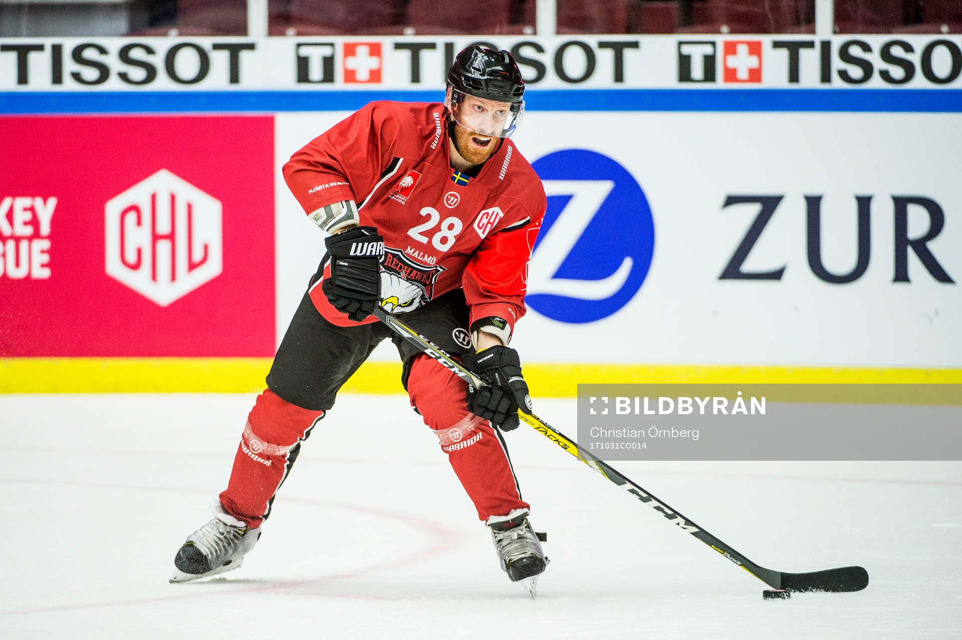 Jens Olsson of Malmö Redhawks