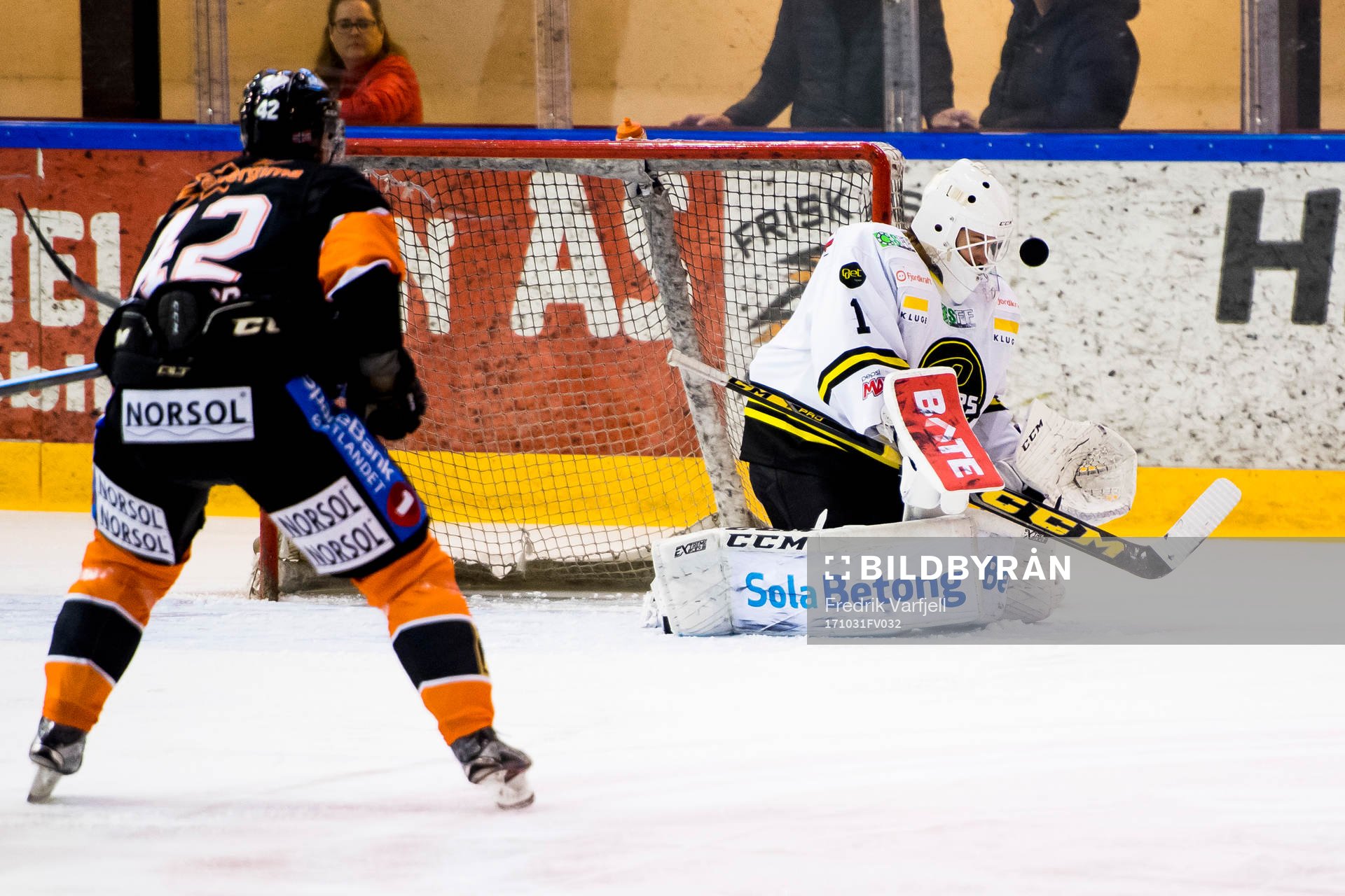 Goaltender Jakob Opsahl of Stavanger Oilers
