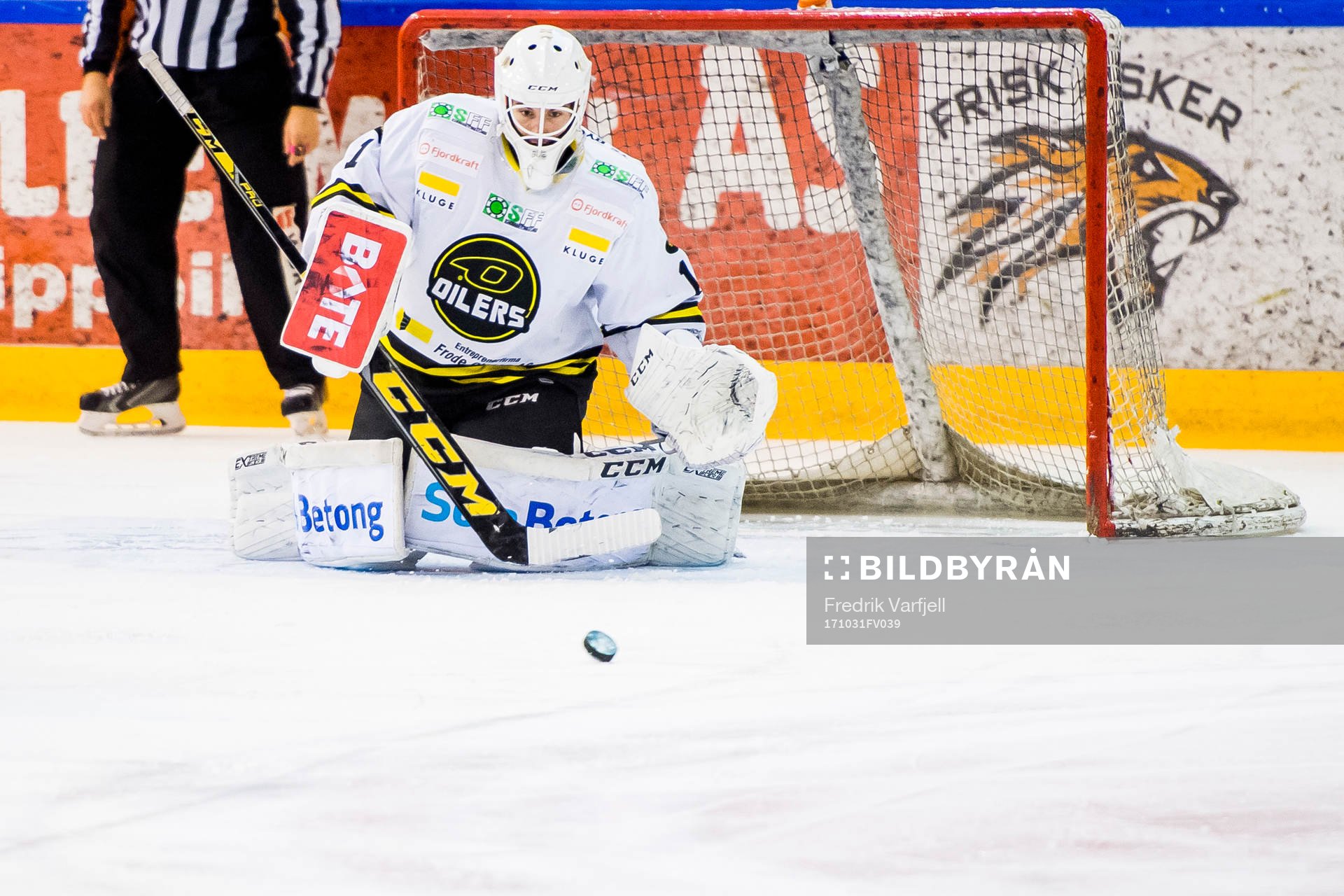 Goaltender Jakob Opsahl of Stavanger Oilers