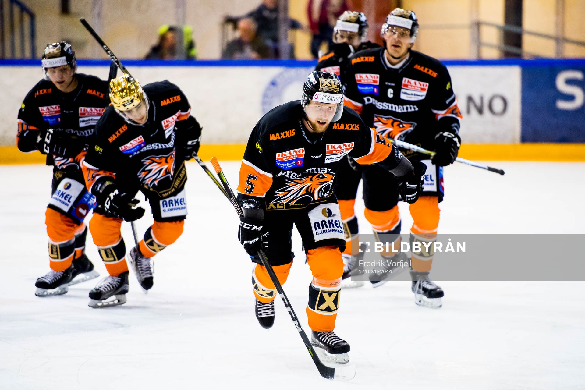 Oskar Nilsson of Frisk Asker celebrates 2-1 with his