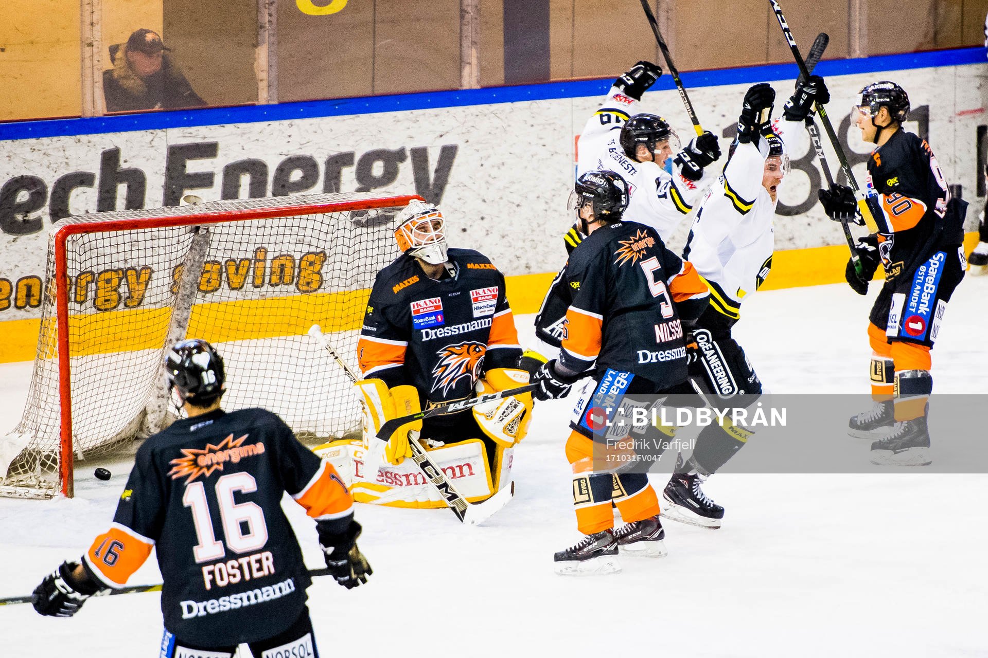 Lassi Kokkala of Stavanger Oilers celebrates