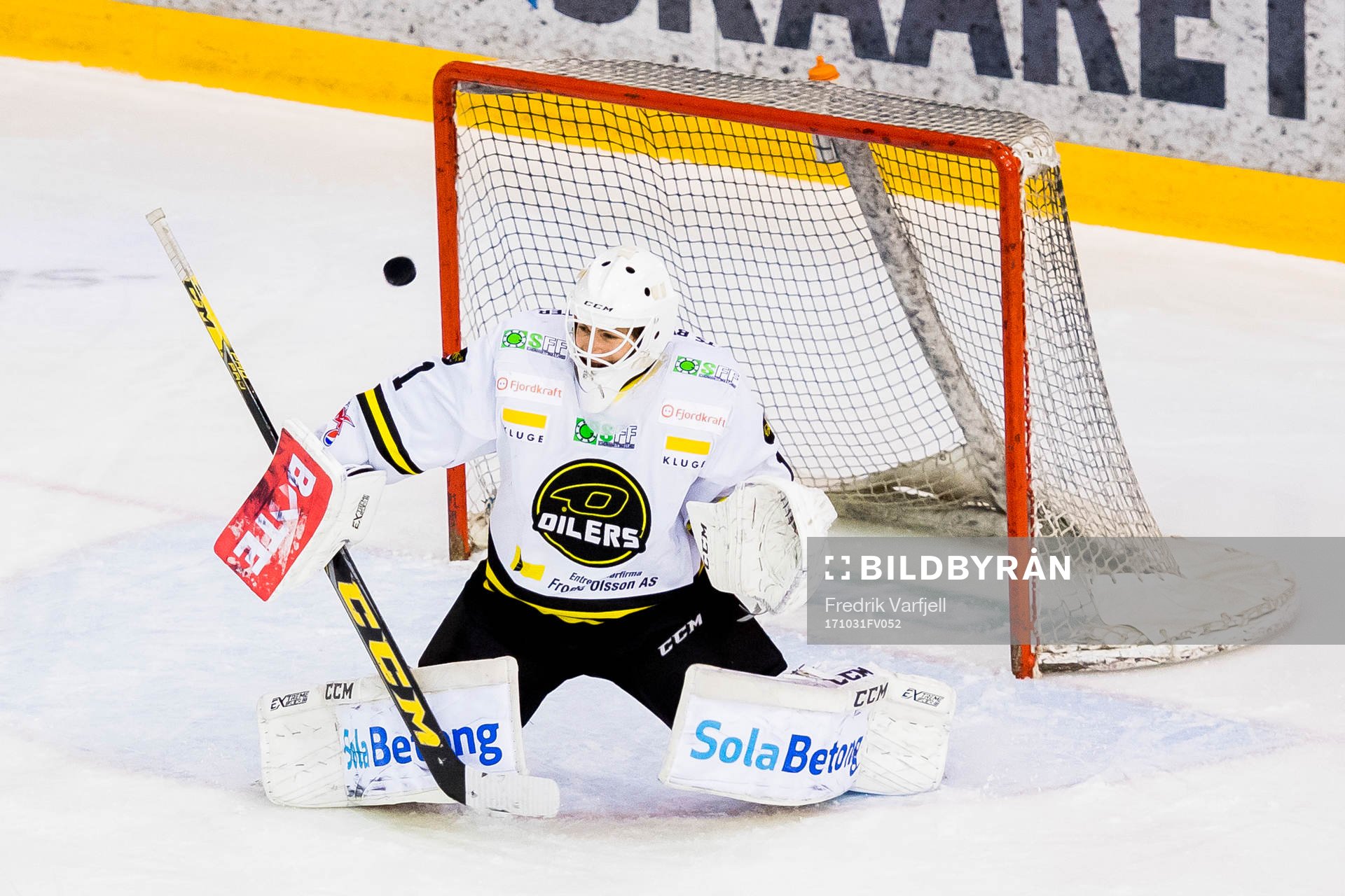 Goaltender Jakob Opsahl of Stavanger Oilers