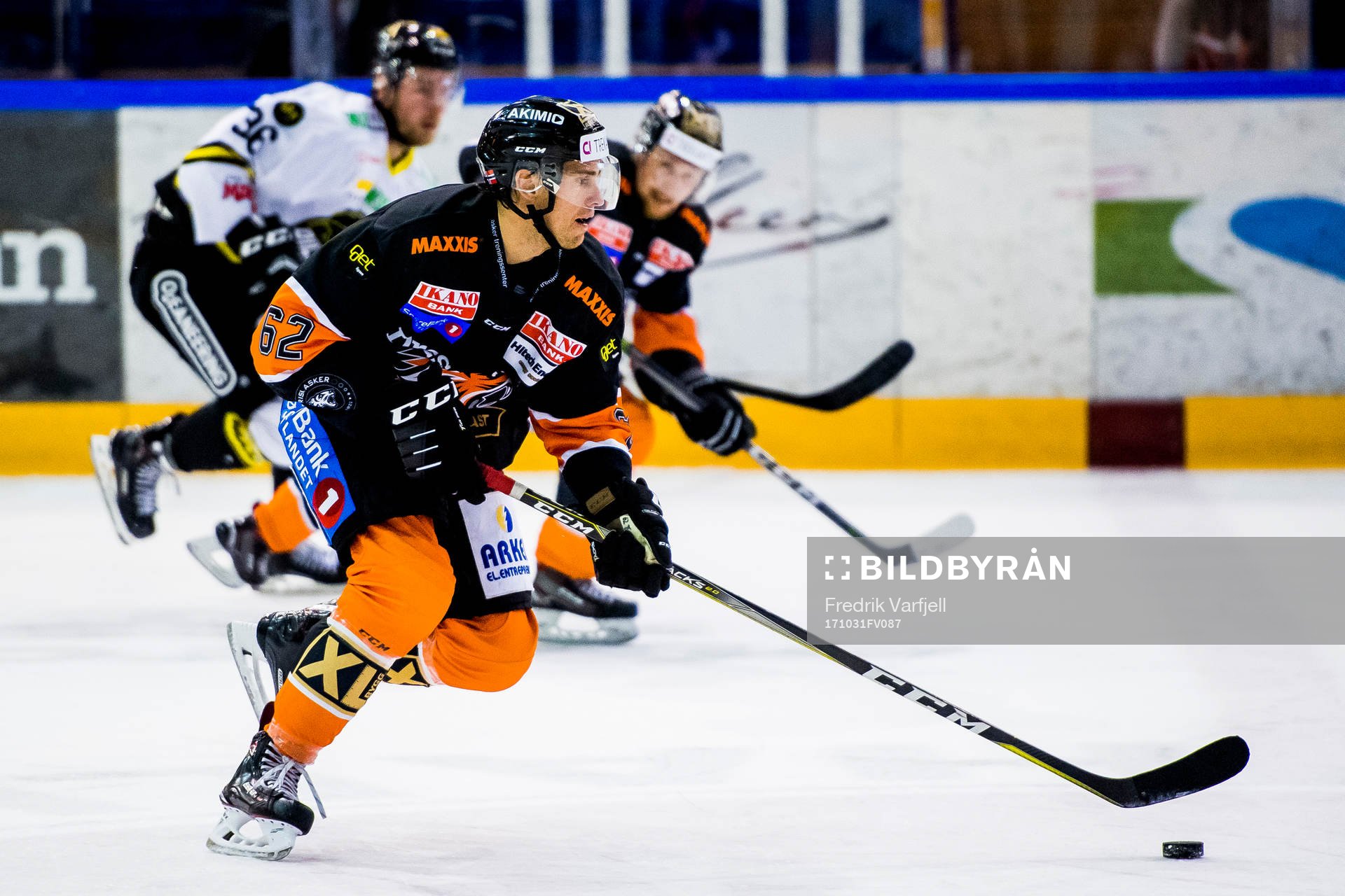 Lassi Kokkala of Stavanger Oilers, Cato Cocozza and Oskar