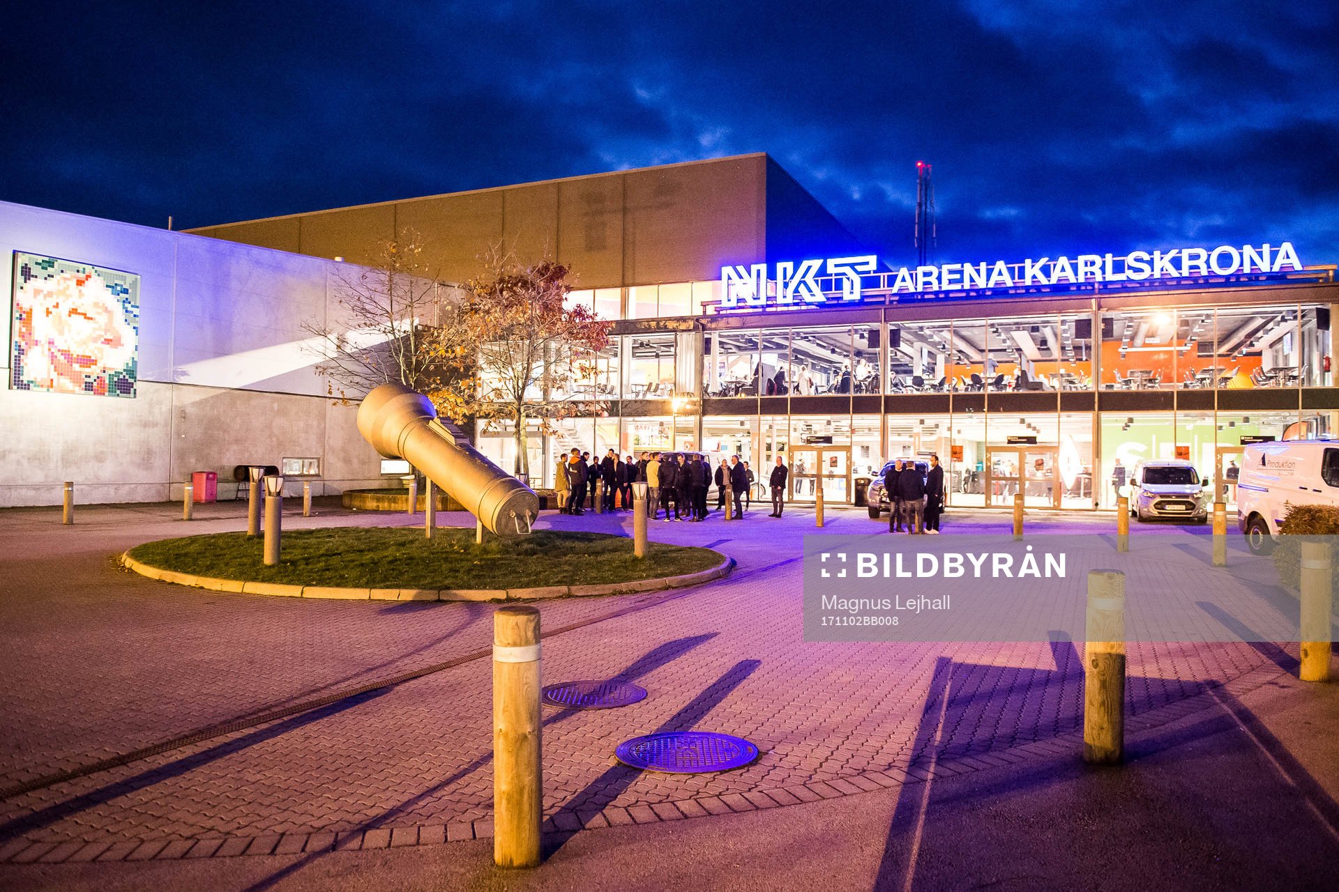 NKT arena exteriört innan ishockeymatchen i SHL mellan