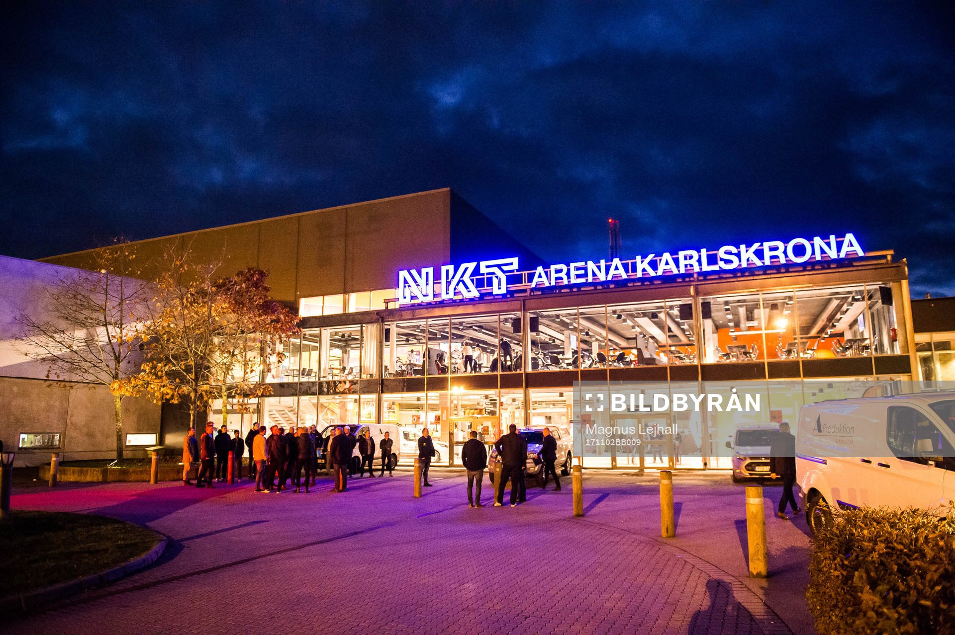 NKT arena exteriört innan ishockeymatchen i SHL mellan