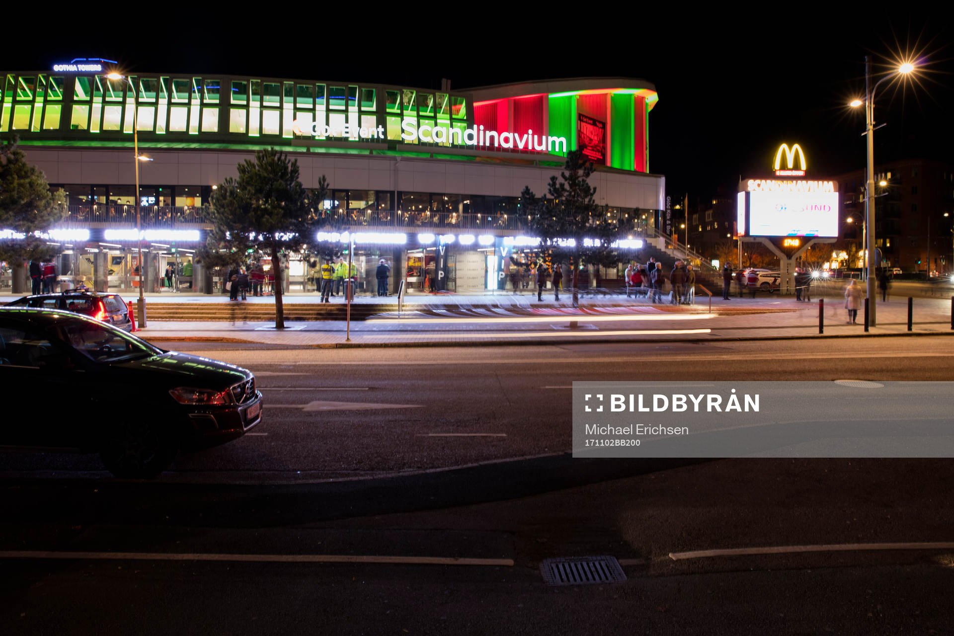 Scandinavium exteriört innan ishockeymatchen i SHL mellan