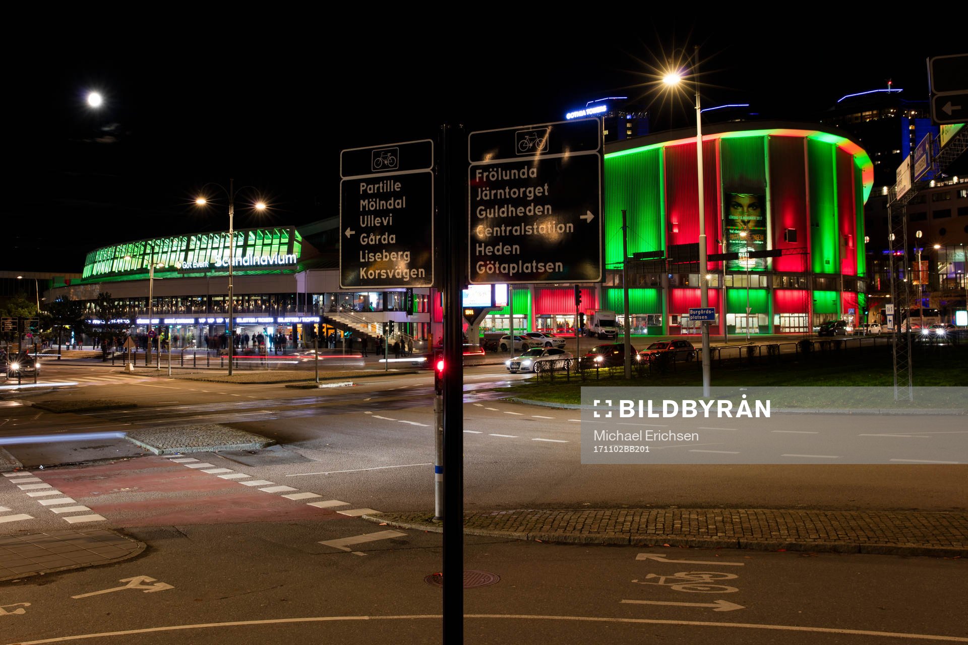 Scandinavium exteriört innan ishockeymatchen i SHL mellan