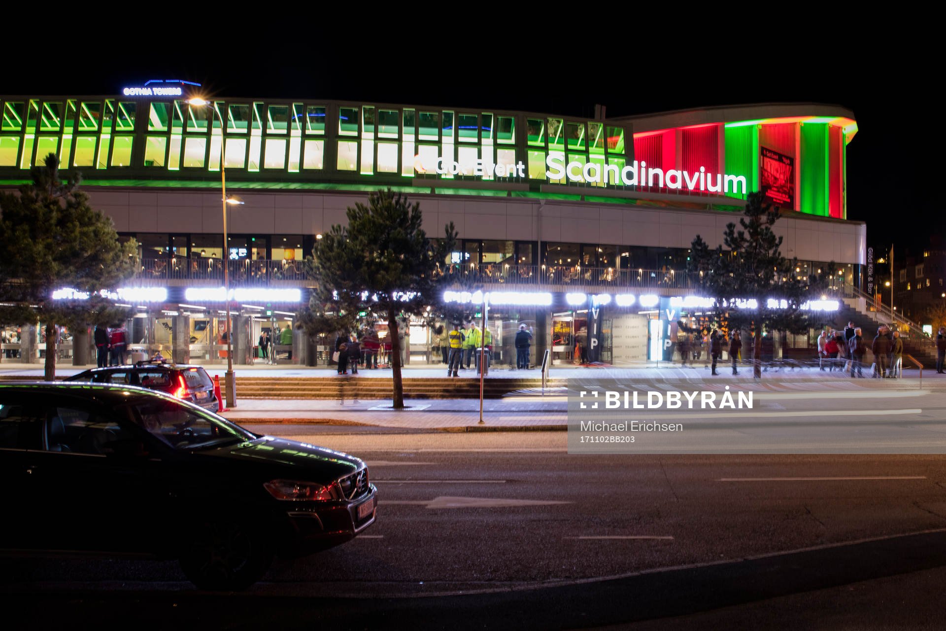 Scandinavium exteriört innan ishockeymatchen i SHL mellan