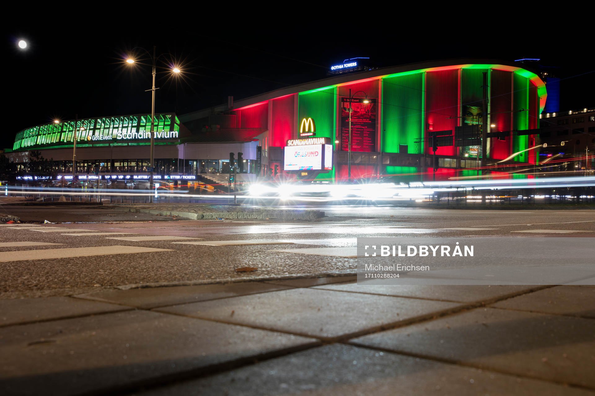 Scandinavium exteriört innan ishockeymatchen i SHL mellan