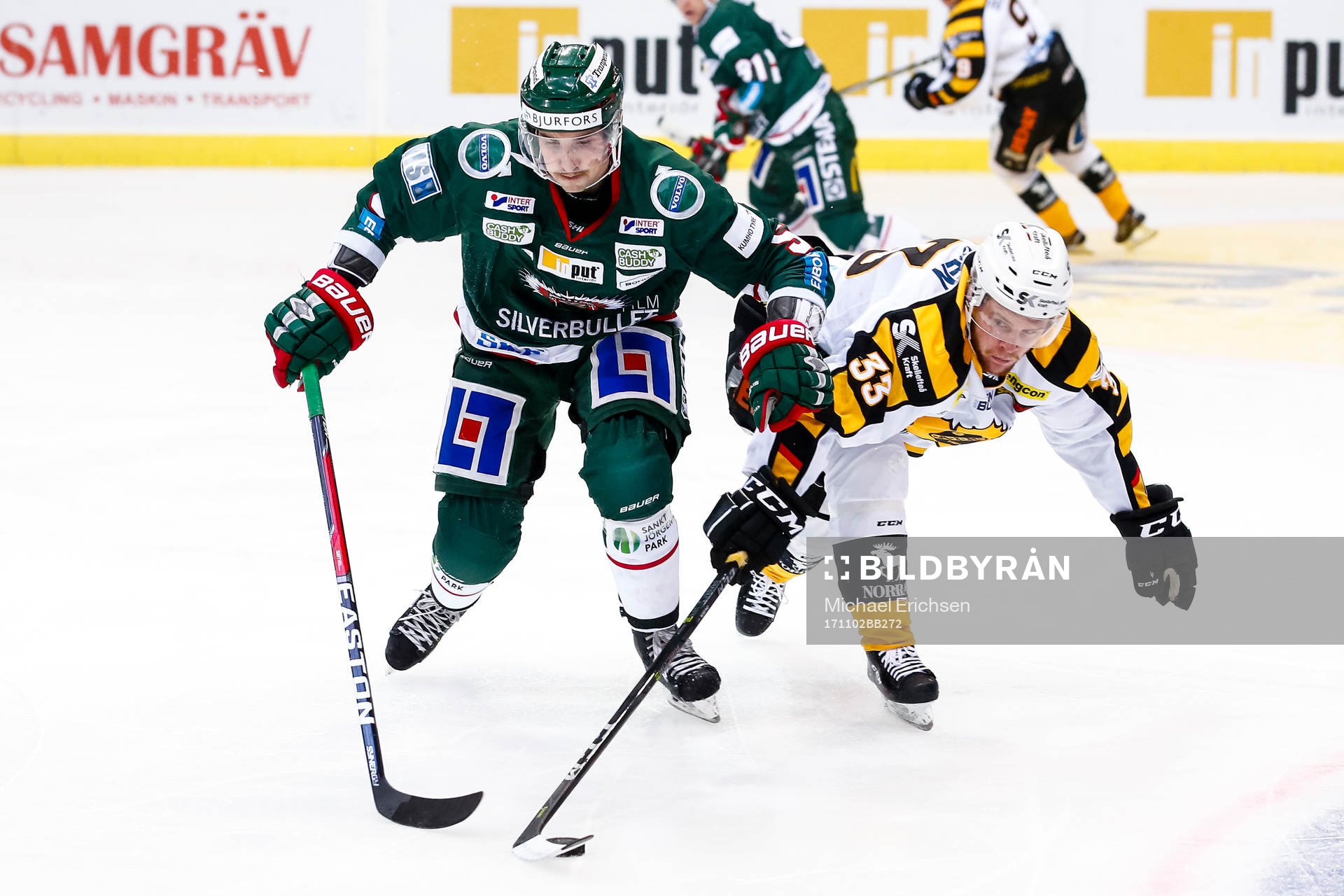 Frölundas Adam Almqvist och Skellefteås Sebastian Ohlsson