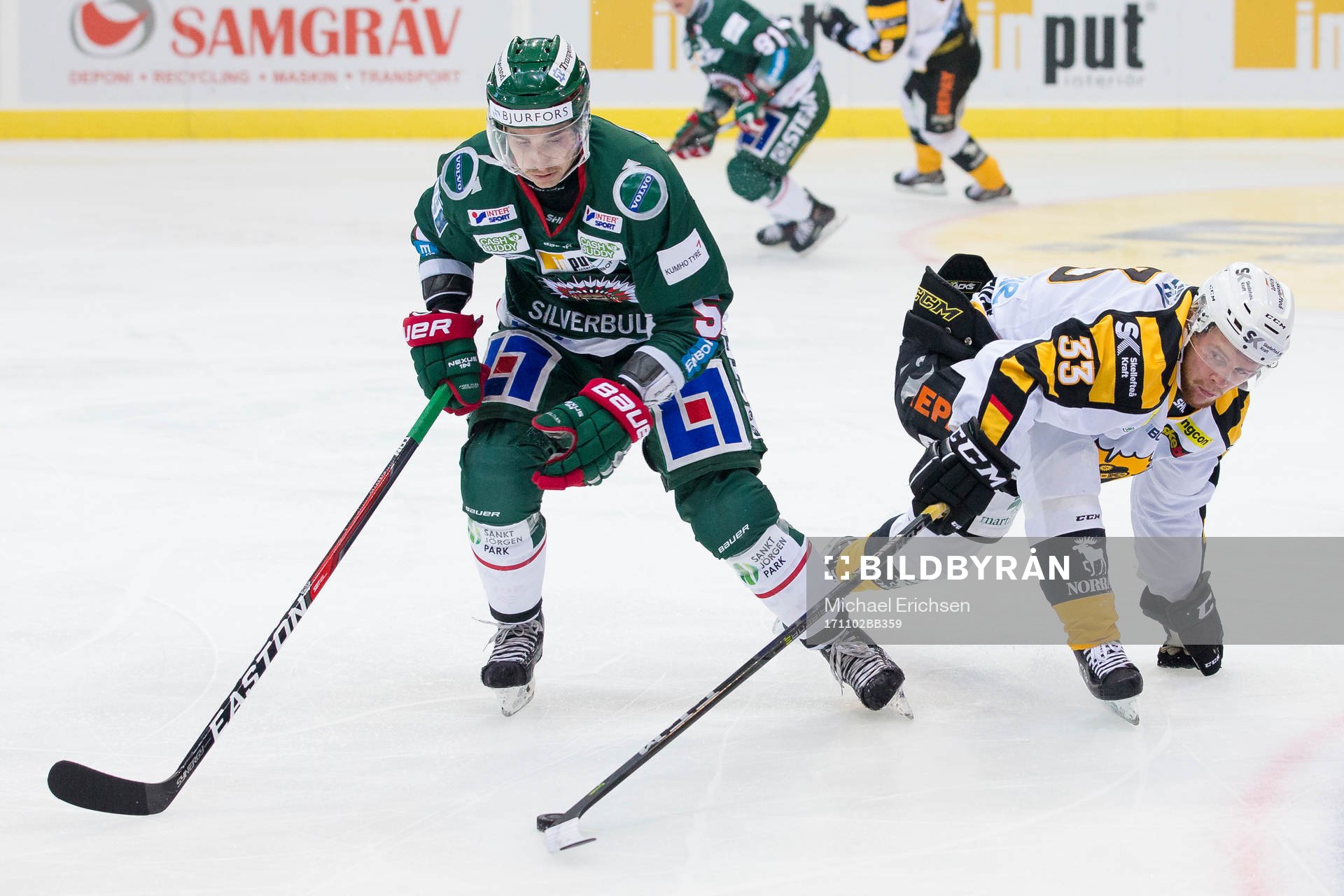 Frölundas Adam Almqvist och Skellefteås Sebastian Ohlsson