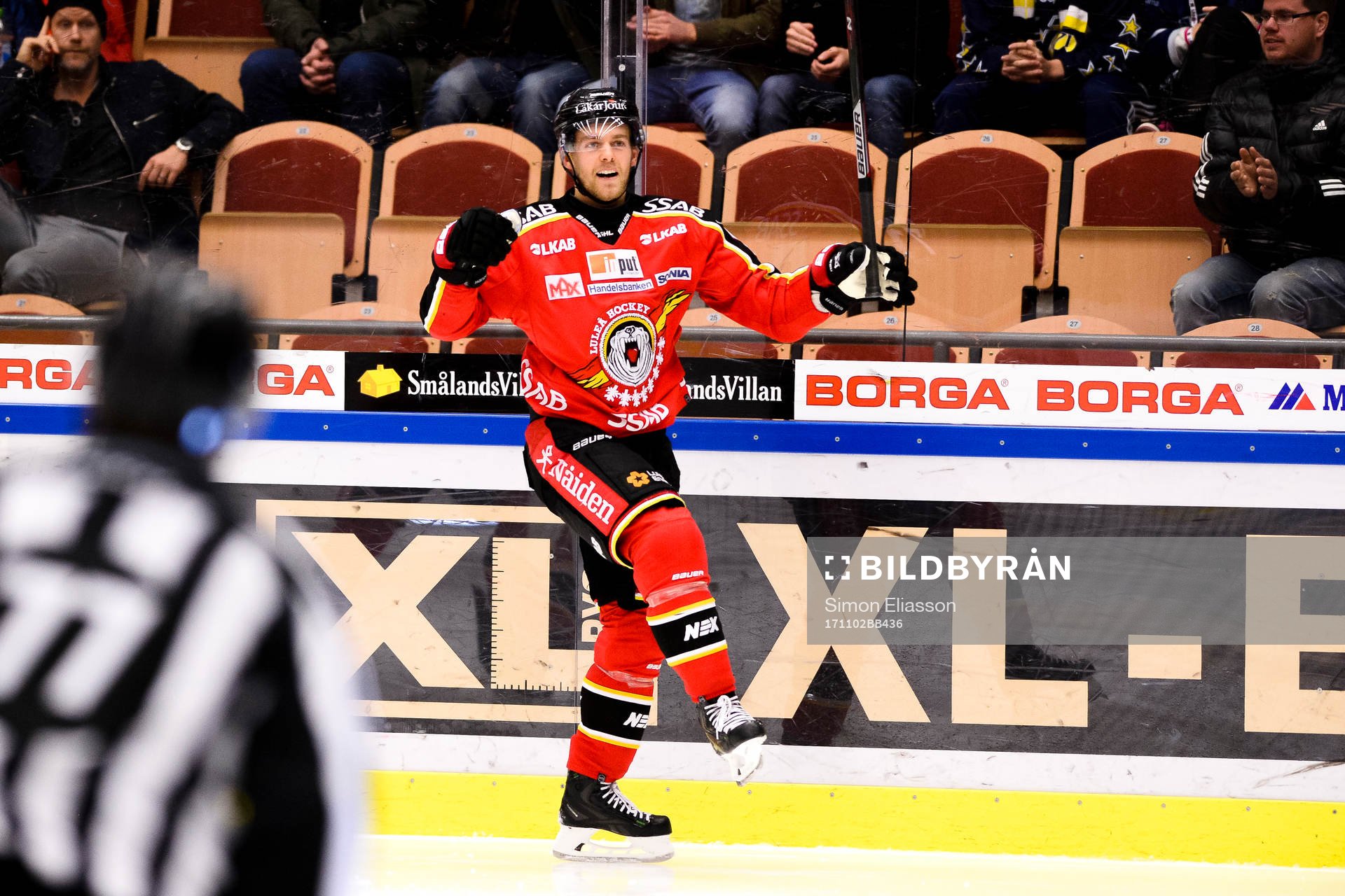 Luleås Patrick Cehlin jublar