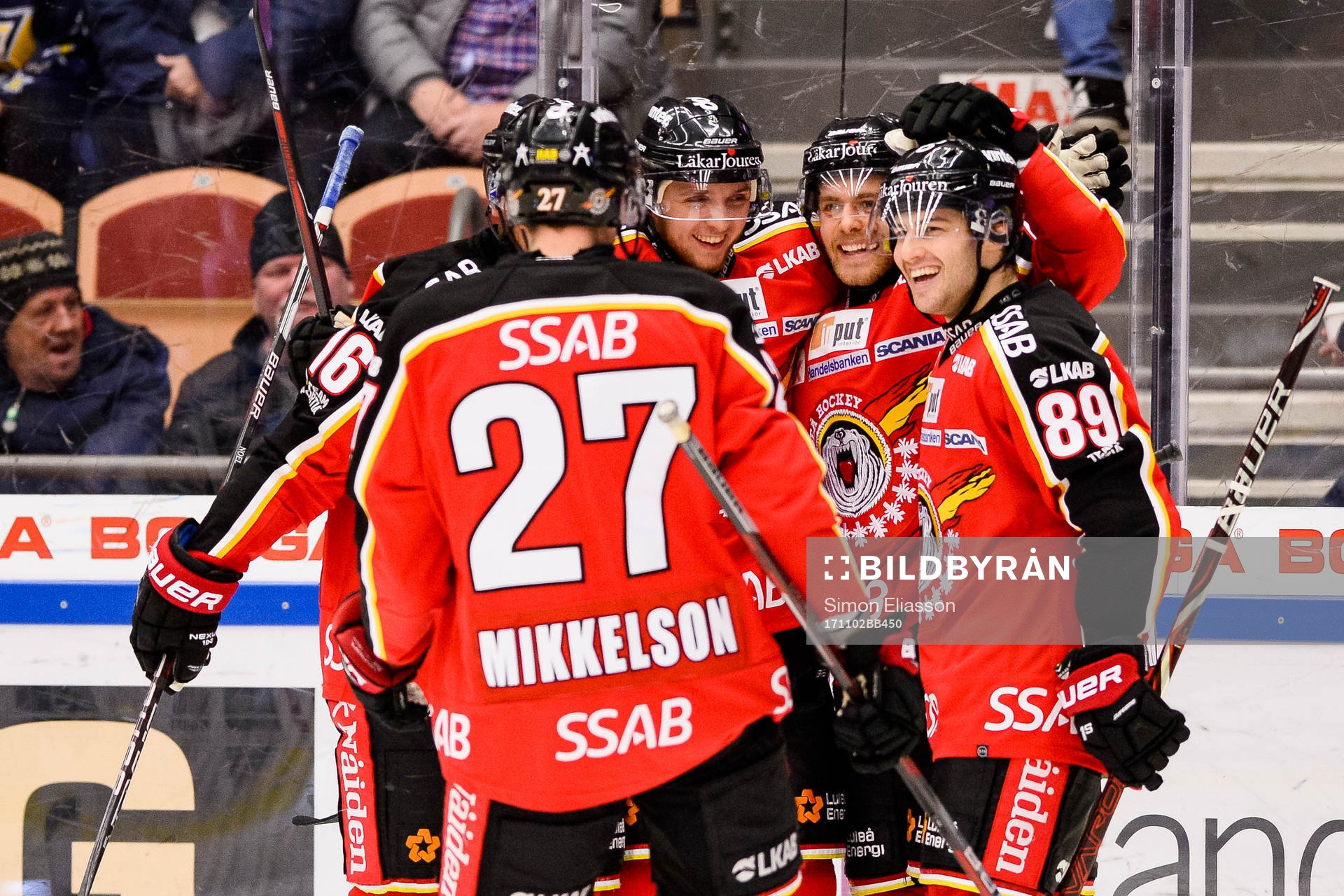 Luleås spelare jublar