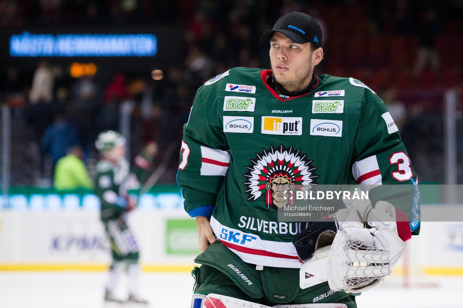 Frölundas målvakt Johan Gustafsson deppar