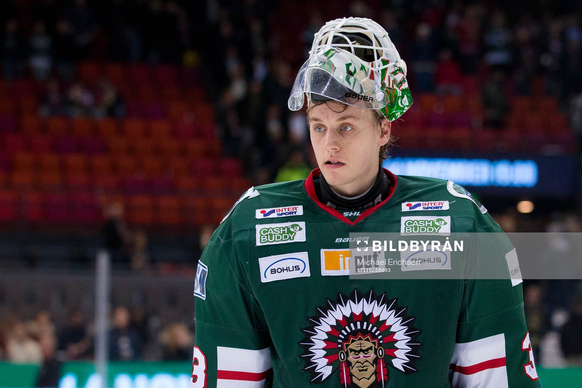 Frölundas målvakt Johan Mattsson deppar