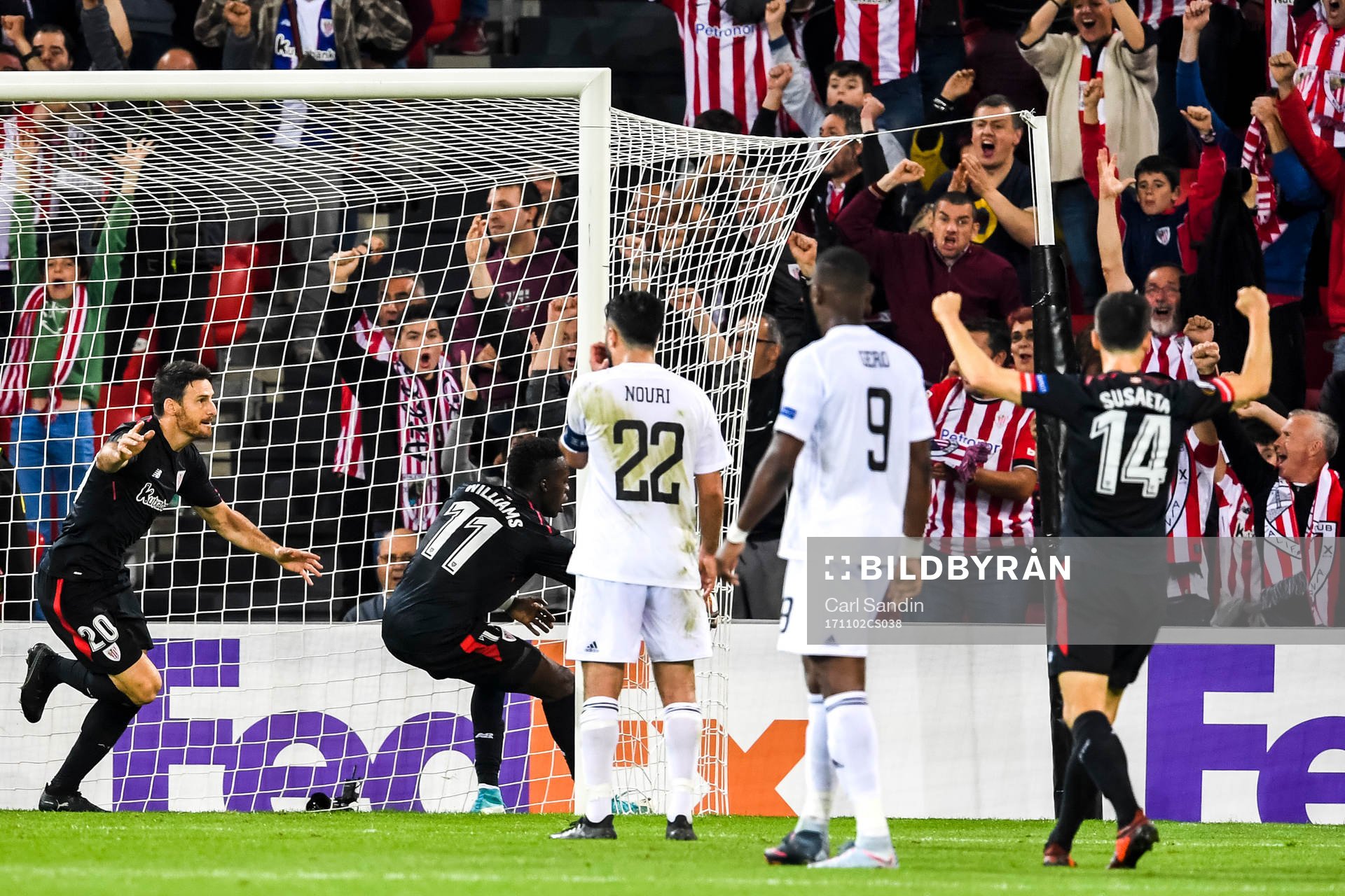 Athletic Bilbaos Aritz Aduriz jublar