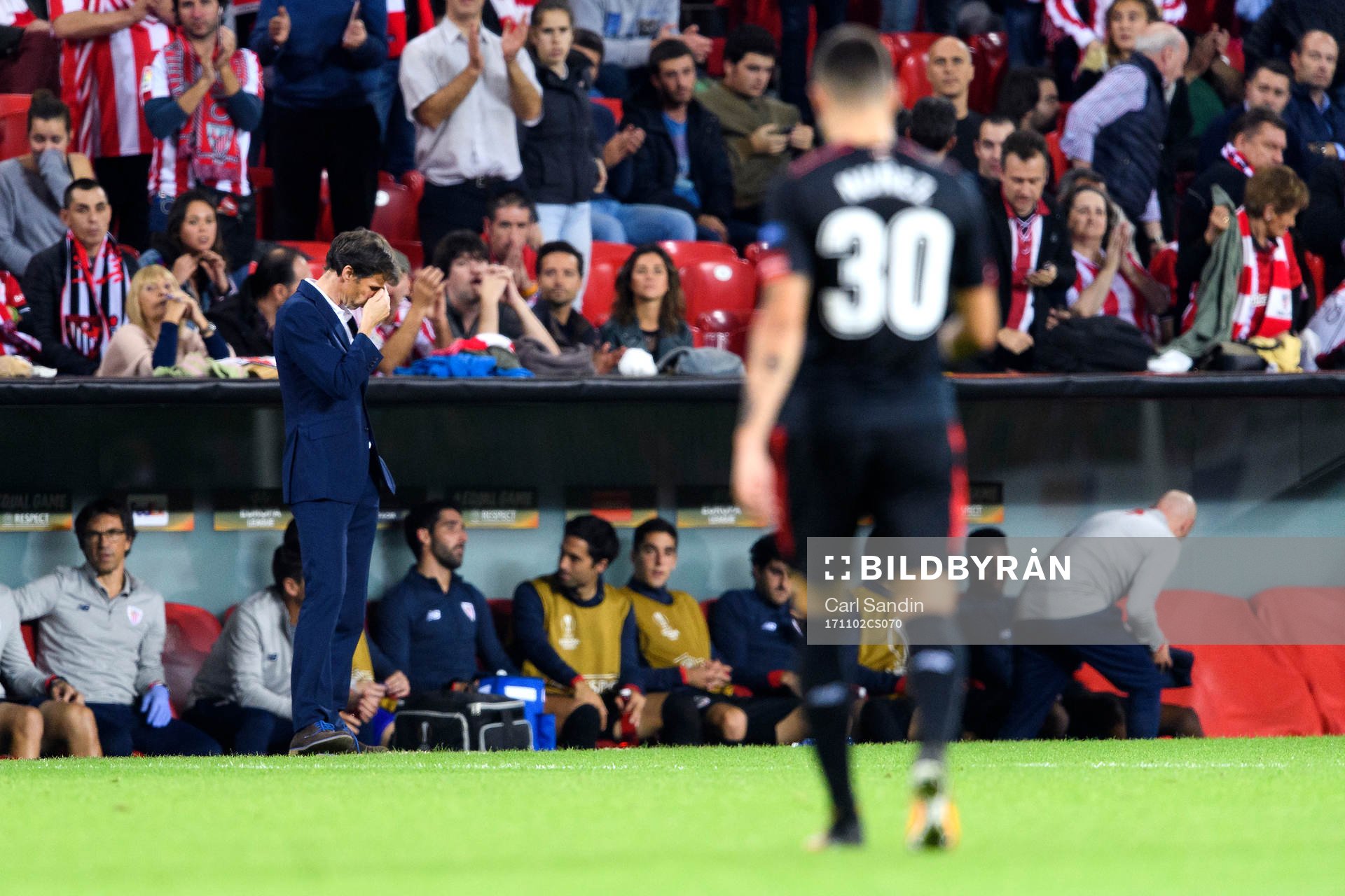 Athletic Bilbaos tränare Jose Angel Ziganda deppar